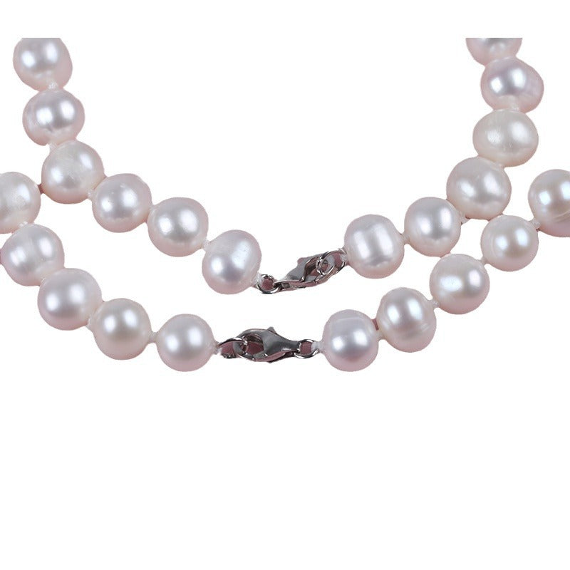 Elegant Freshwater Pearl & Sterling Silver Set 925
