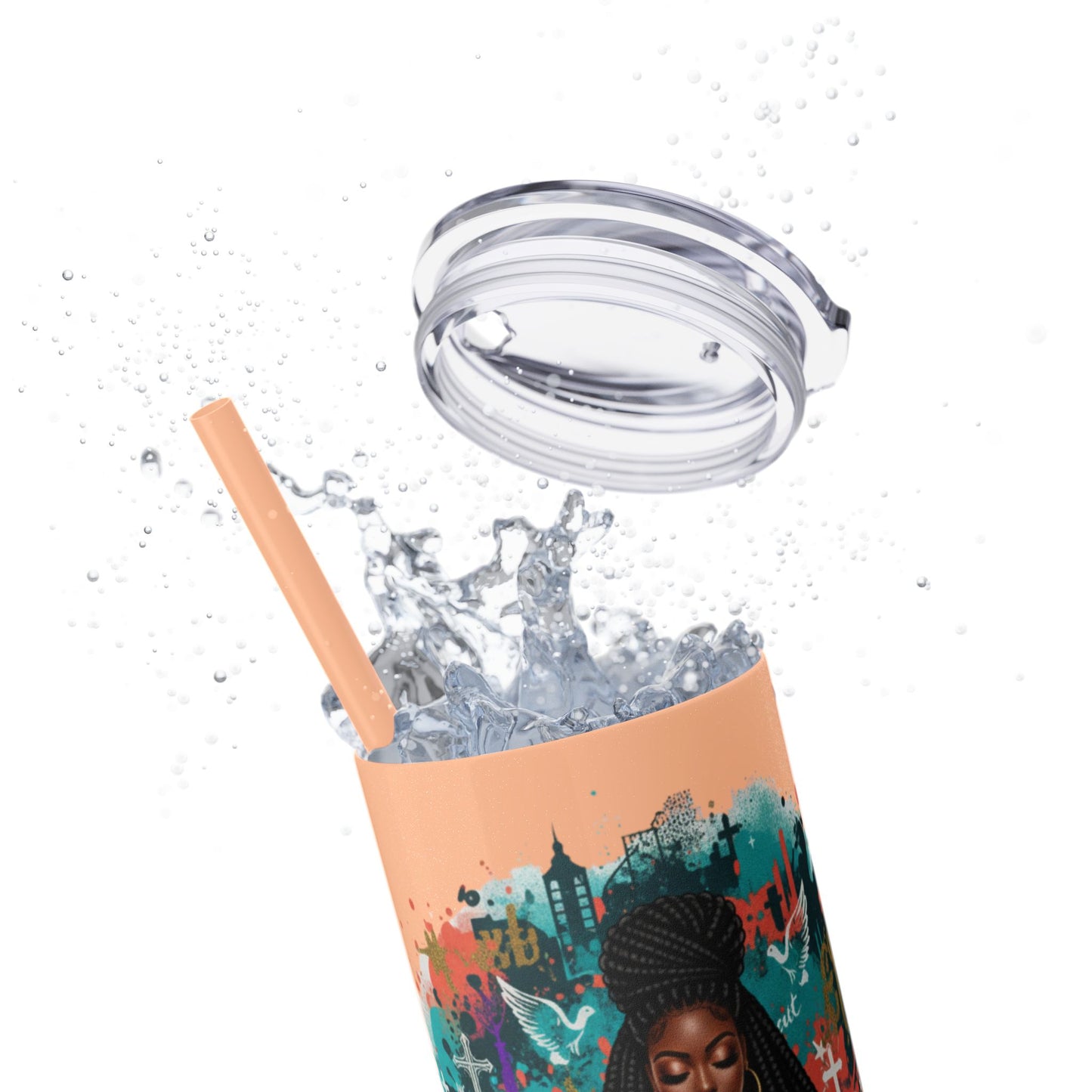 Skinny Tumbler with Straw, 20oz