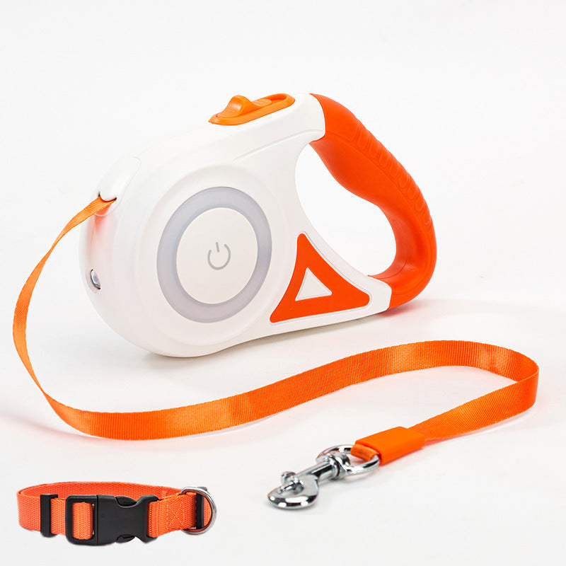Dog Leash Retractable Leash And Dog Collar Spotlight Automatic Small Medium Dogs Pet Product