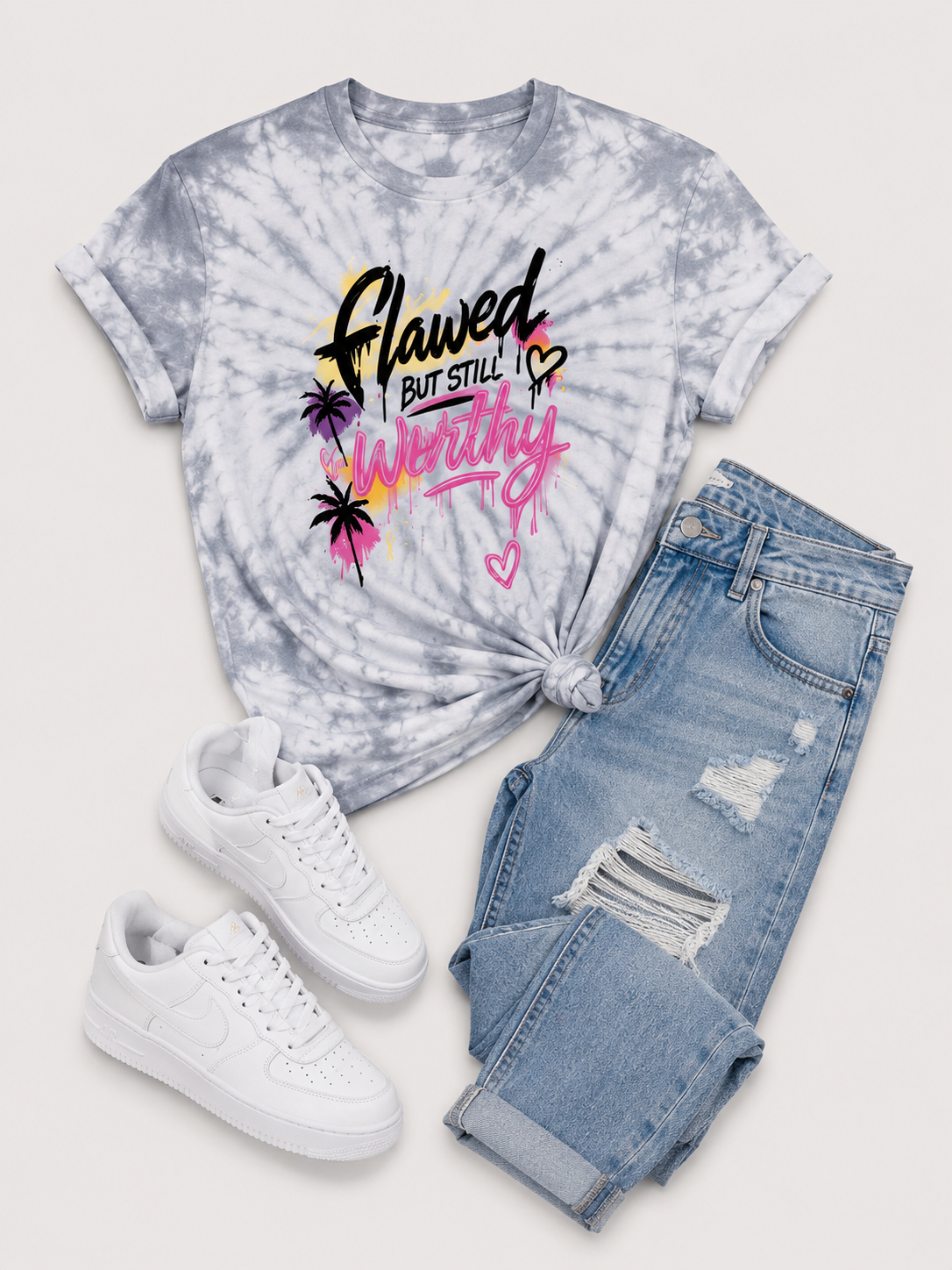 Flawed But Still Worthy™ Summer Streetwear Tee