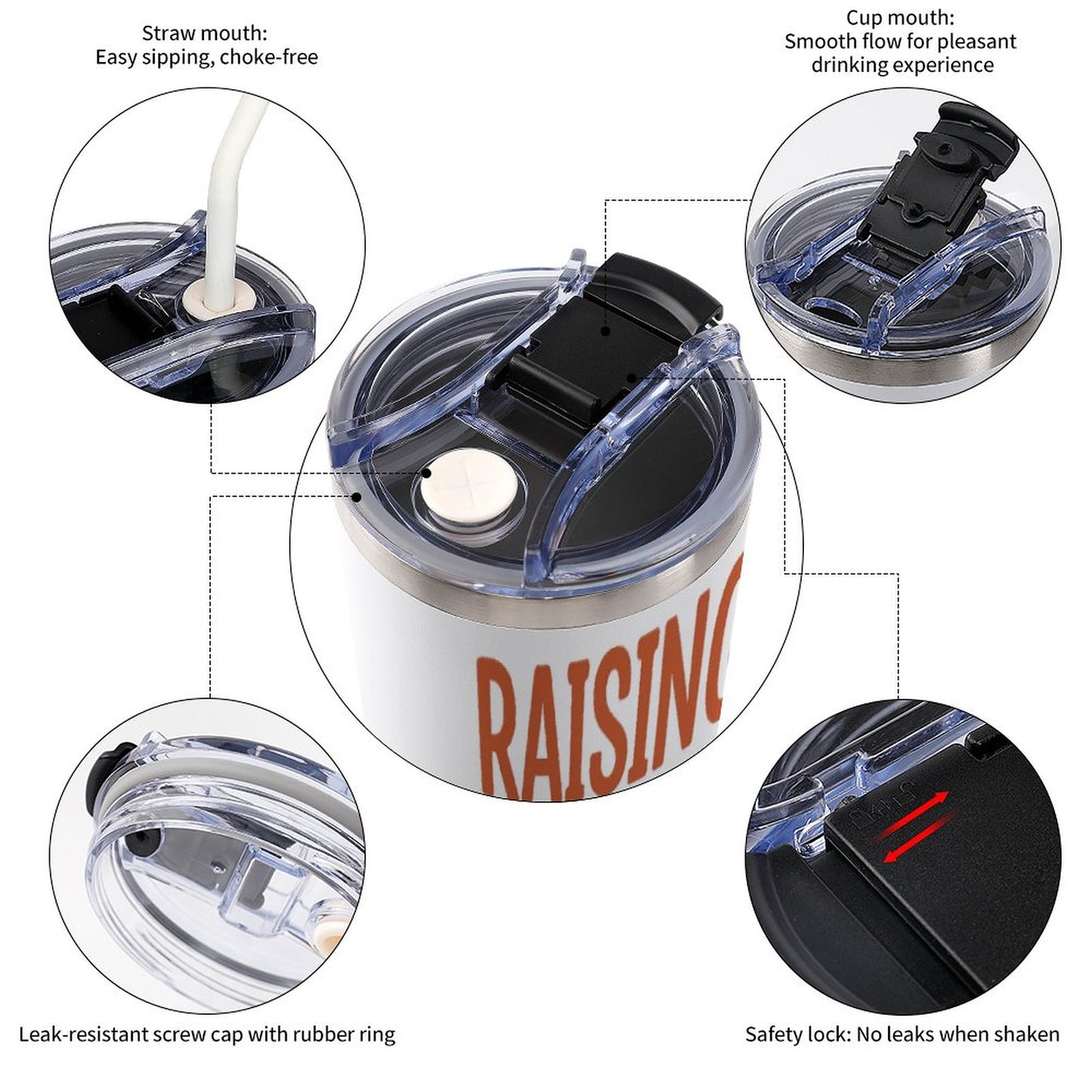 Rasing Tiny Disciples-40oz Insulated Tumbler With Handle & Straw
