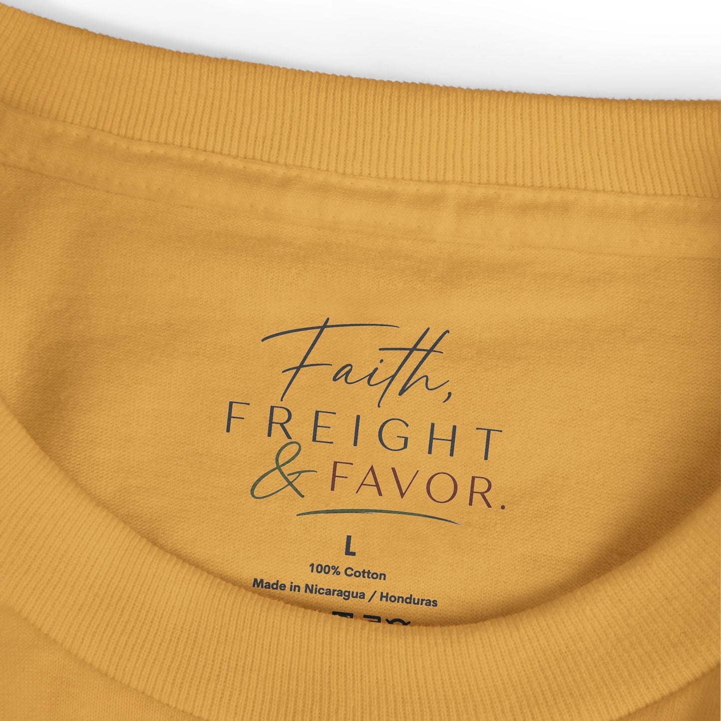 Brokered With Purpose™ Faith Over Freight Boutique Tee