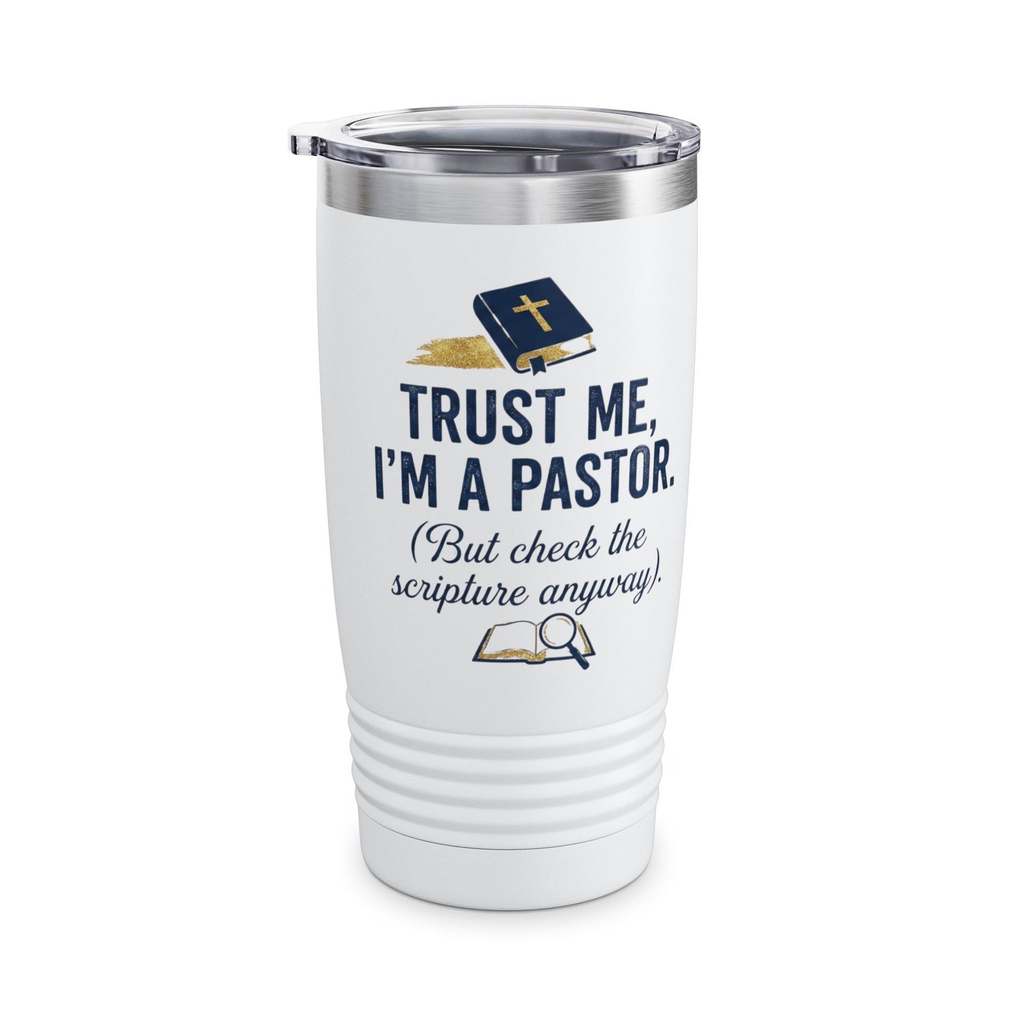 Trust Me, I'm a Pastor-Funny Christian 20oz Tumbler/Faith Leader Gift/Scripture Humor Travel Cup