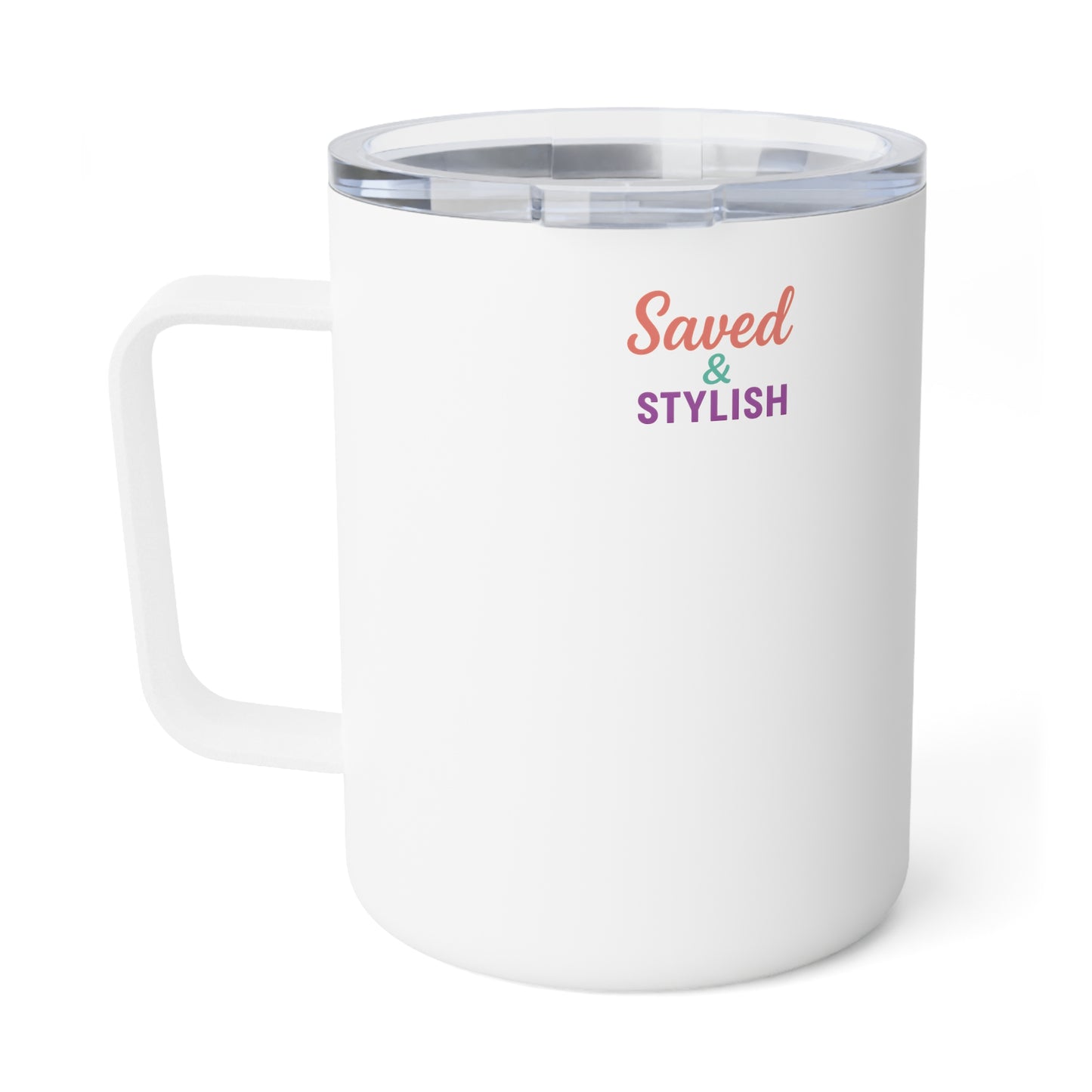Woke Up Prayed Got Coffee Now Let's See What God Does with this mess. Insulated Coffee Mug, 10oz