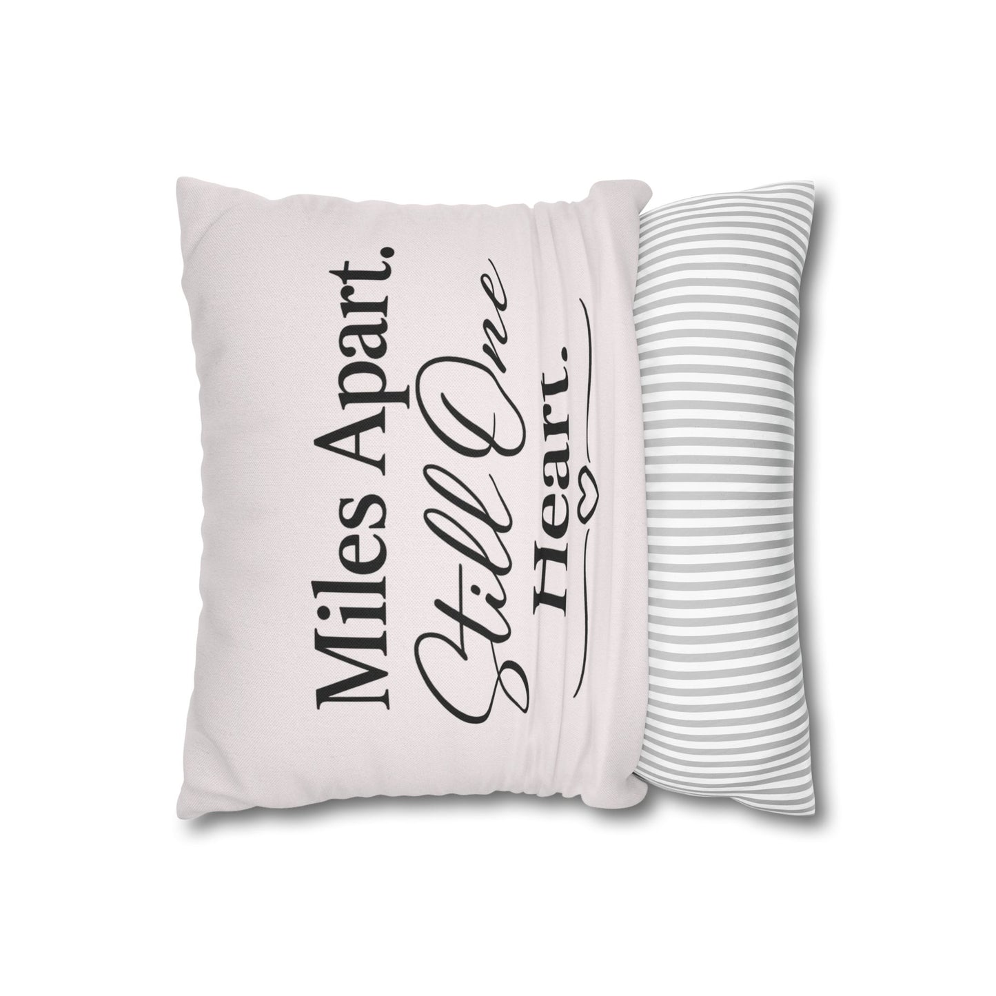 Miles Apart Still One Heart Truck Wife Pillow Cover