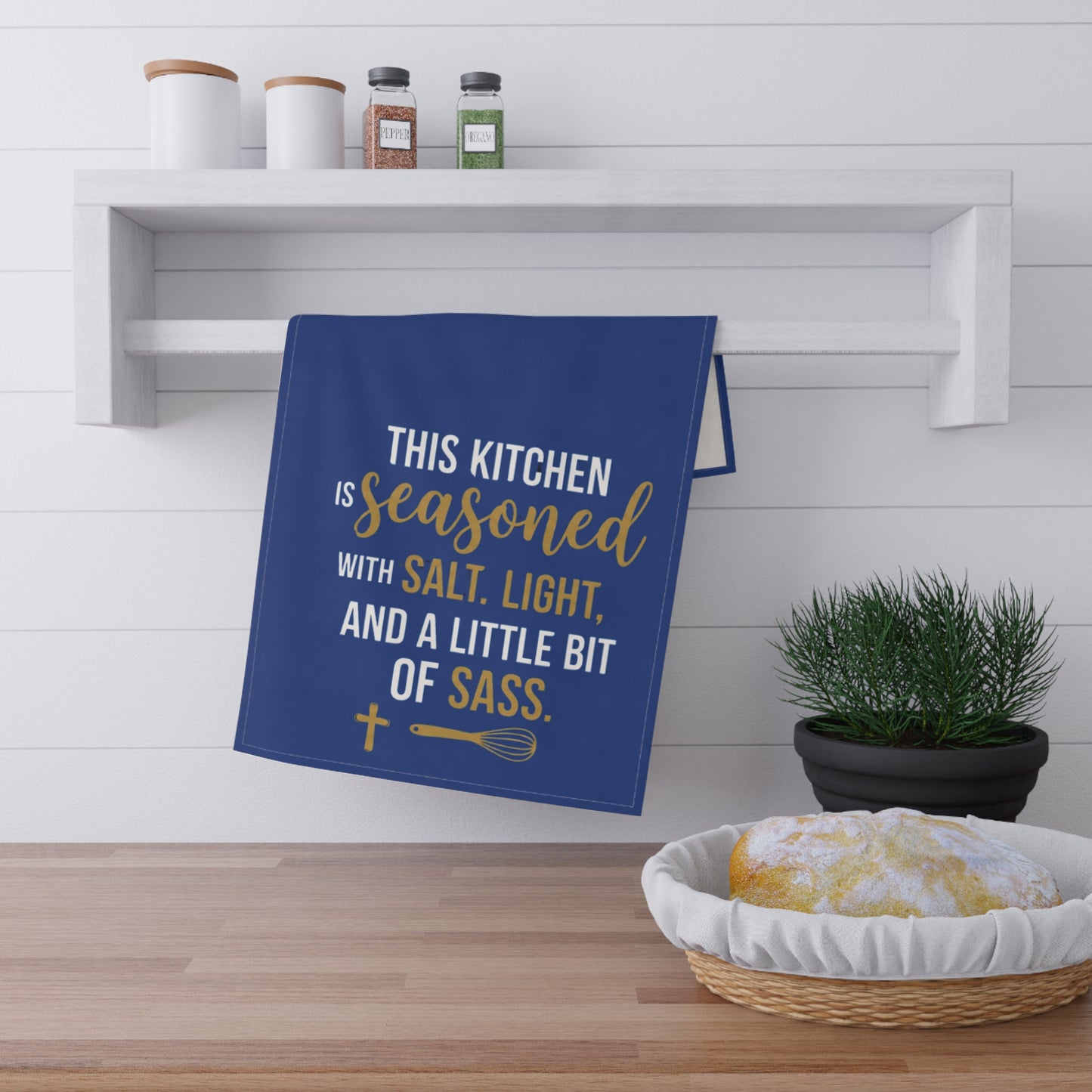 Seasoned With Salt, Light & Sass- Christan Kitchen Towels (cotton,)