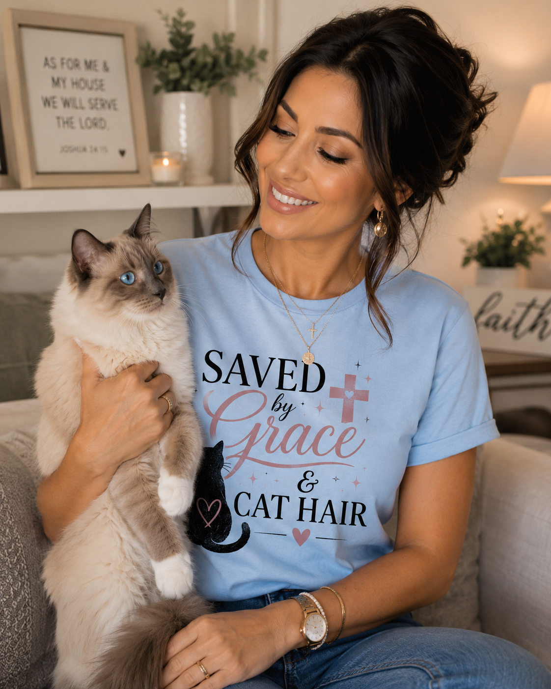 Saved by Grace & Cat Hair Tee