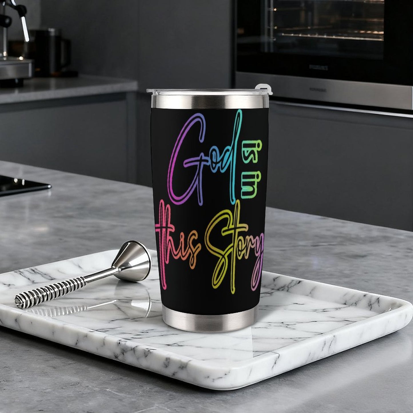 God Wrote This Story-Chrisitan Tumbler 20oz Black