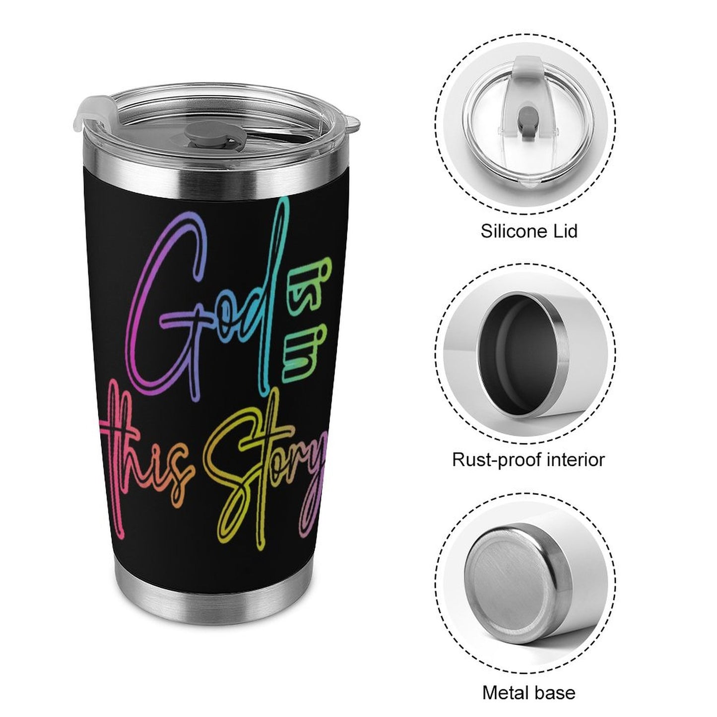 God Wrote This Story-Chrisitan Tumbler 20oz Black