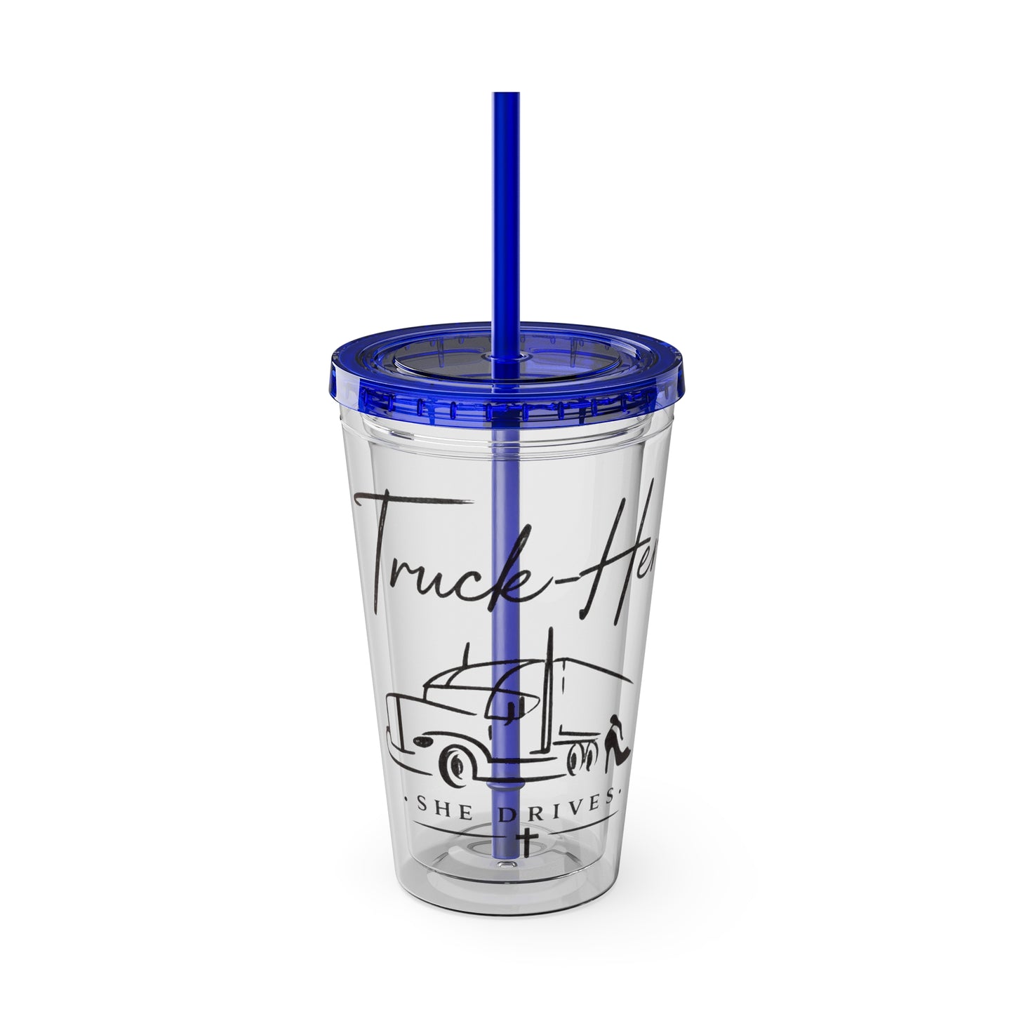 Truck-Her Sunspalsh Tumbler with Straw