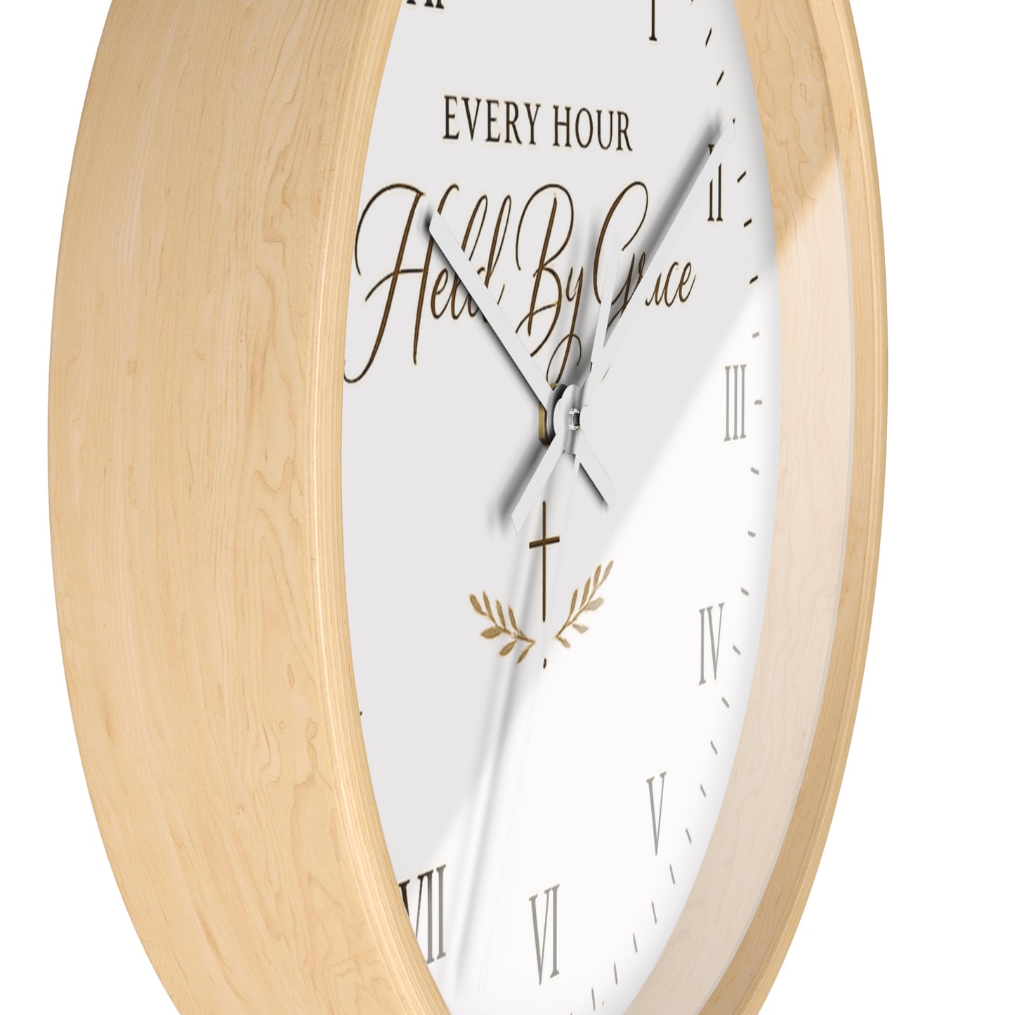Every Hour Held By Grace – Luxury Christian Wall Clock