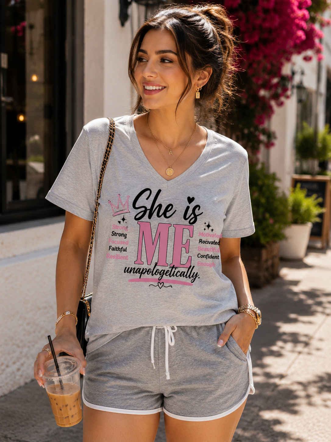 She Is Me Unapologetically Tee-Summer Graphic Shirt