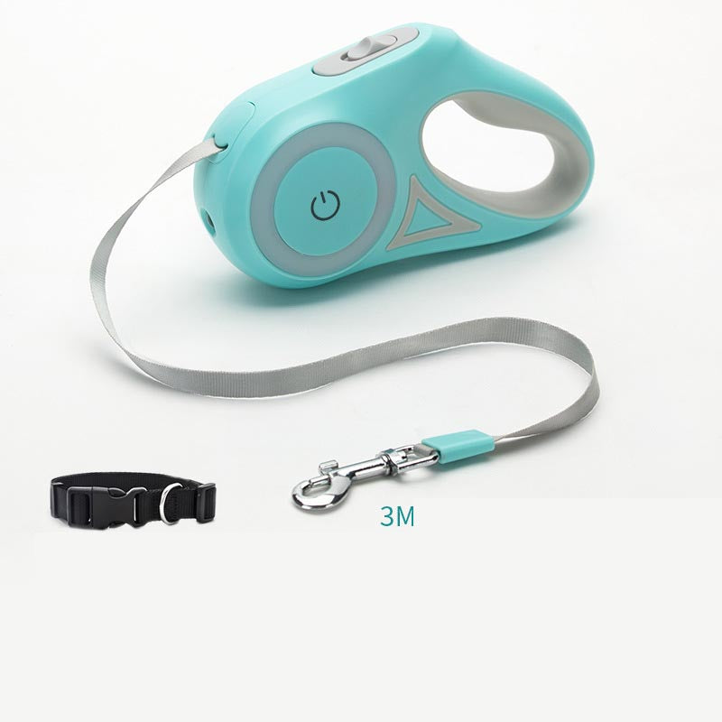 Dog Leash Retractable Leash And Dog Collar Spotlight Automatic Small Medium Dogs Pet Product