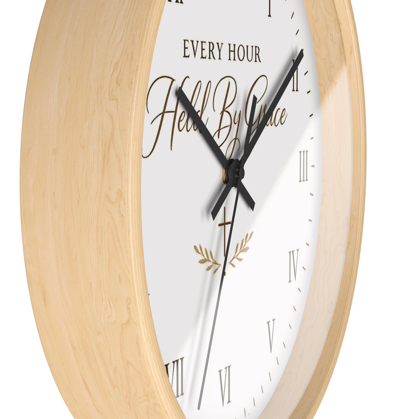 Every Hour Held By Grace – Luxury Christian Wall Clock