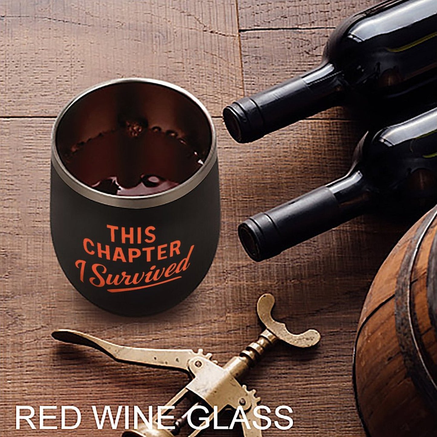 This Chapter I Survived Wine Tumbler with Lid 12oz