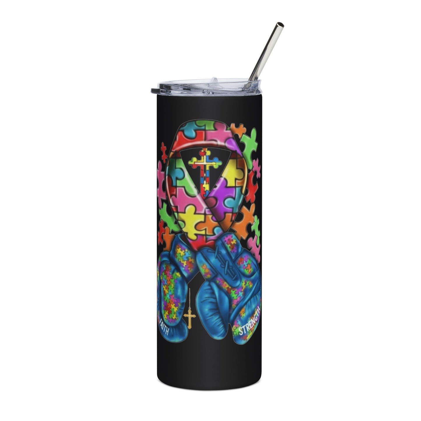 Autism Awareness Ribbon Tumbler- 20oz