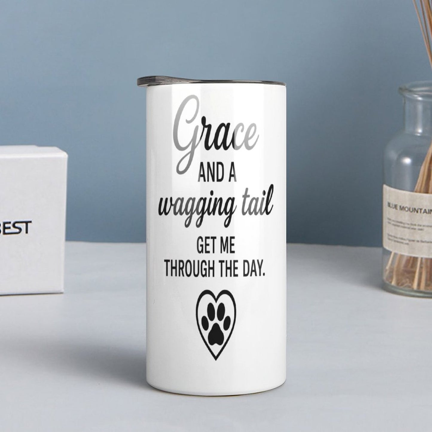 Grace & Wagging Tail- Insulated Drinking Cup
