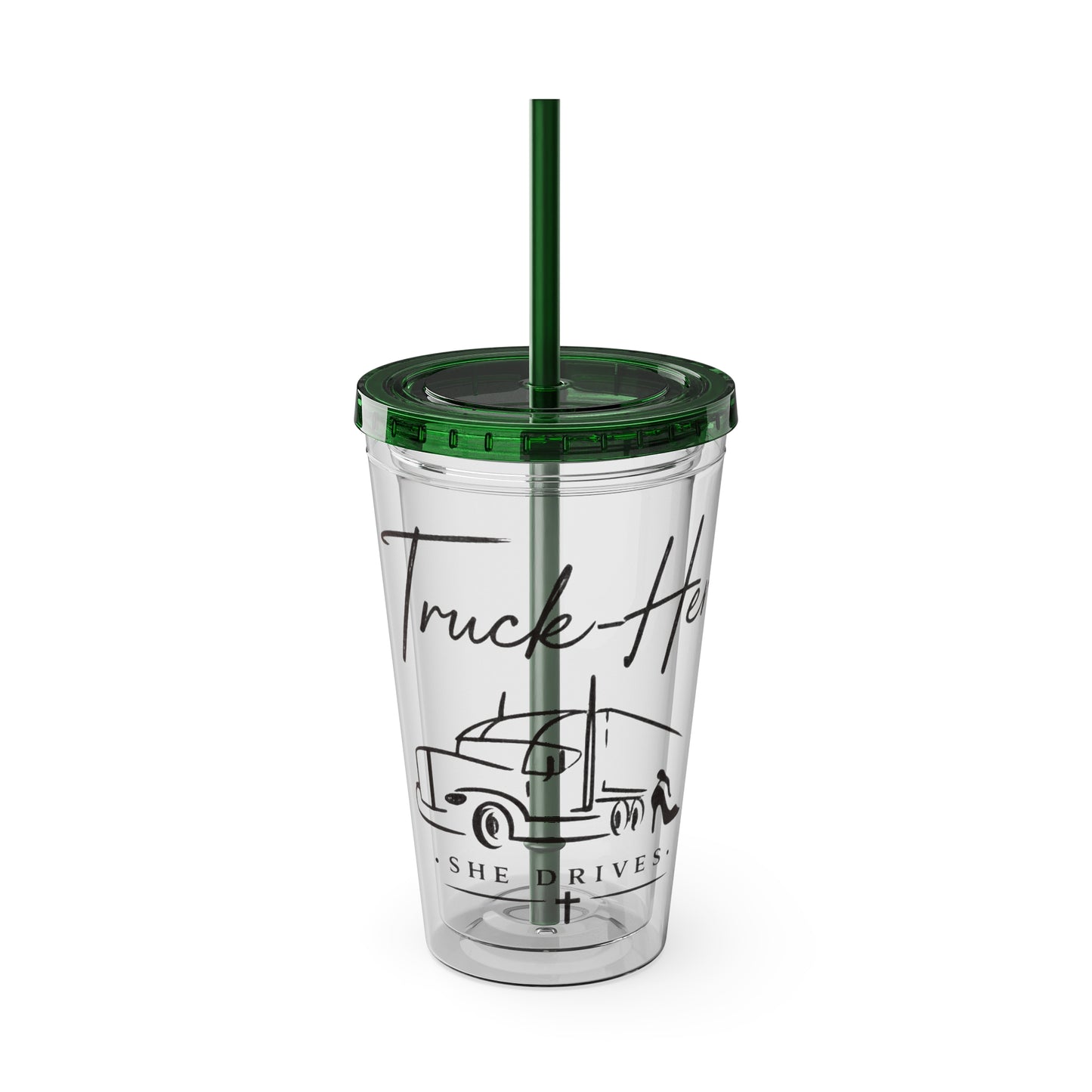 Truck-Her Sunspalsh Tumbler with Straw