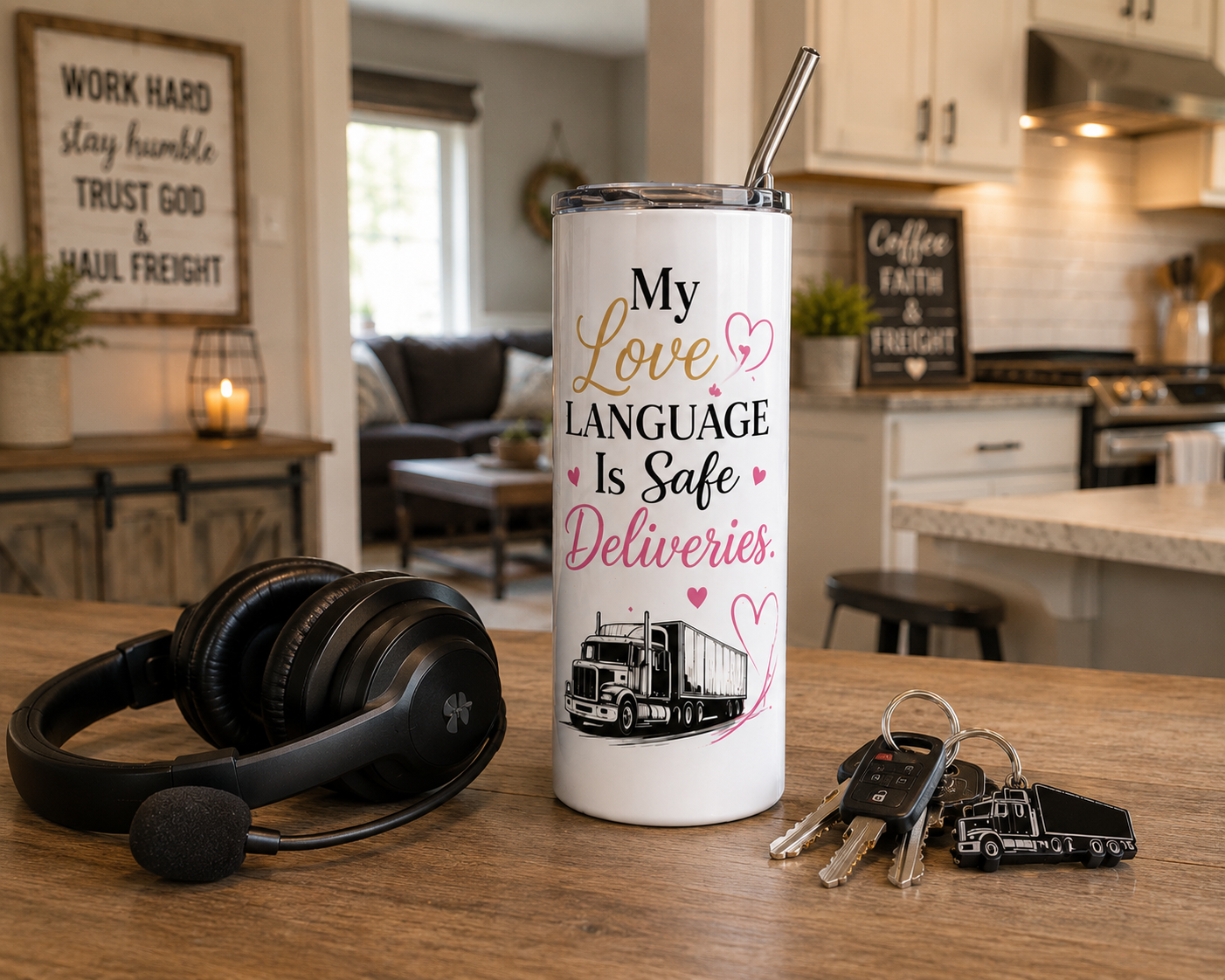 My Love Language Is Safe Deliveries 20oz SKinny Tumbler
