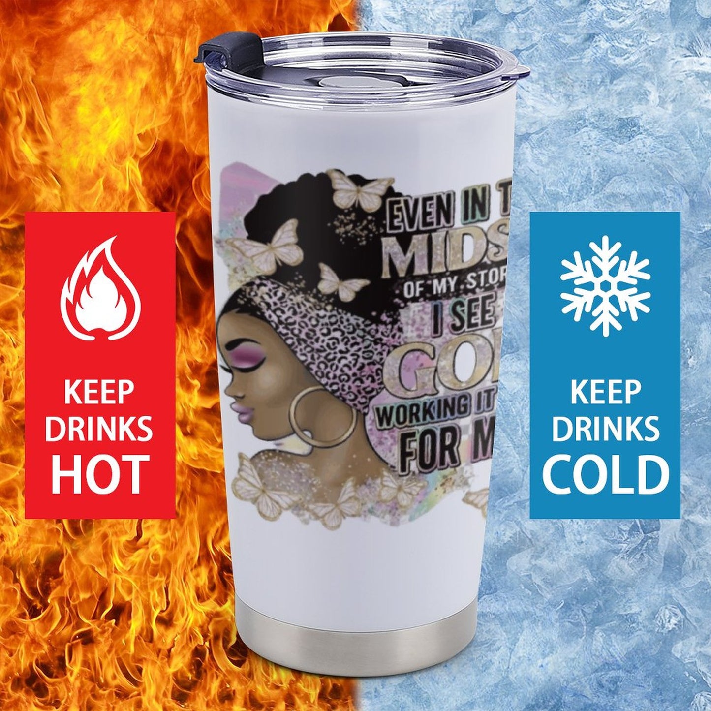 Even In the Midst Of My Storm I See God Is Working- Tumbler Travel Mug