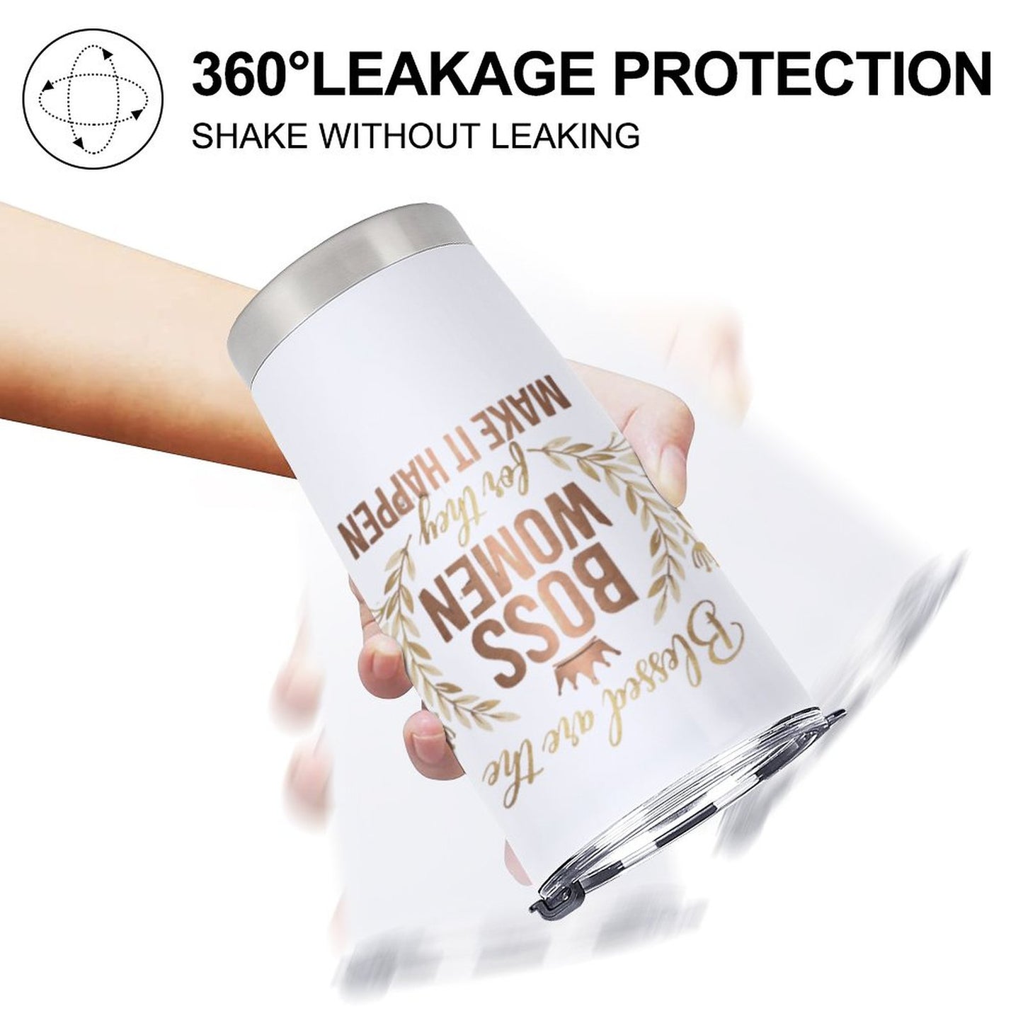Blessed are the Boss Women-Car Travel Coffee Mug with Lid