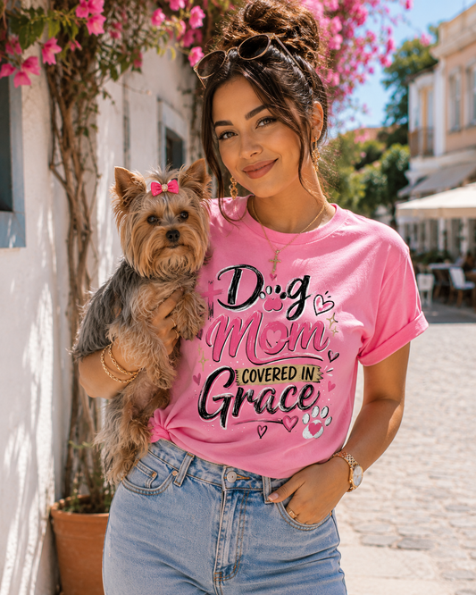 Dog Mom Covered in Grace™ Faith Tee