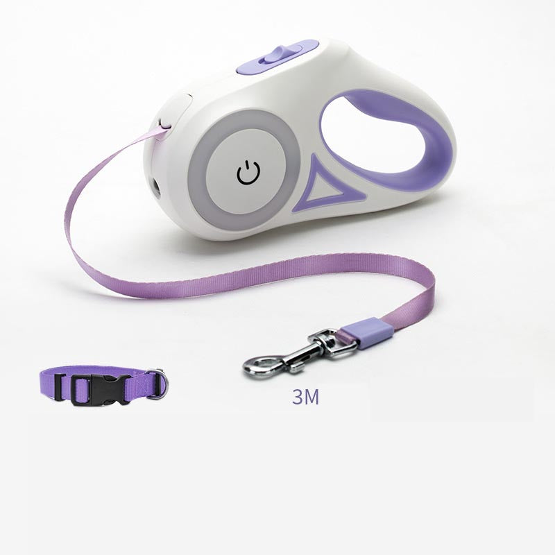 Dog Leash Retractable Leash And Dog Collar Spotlight Automatic Small Medium Dogs Pet Product