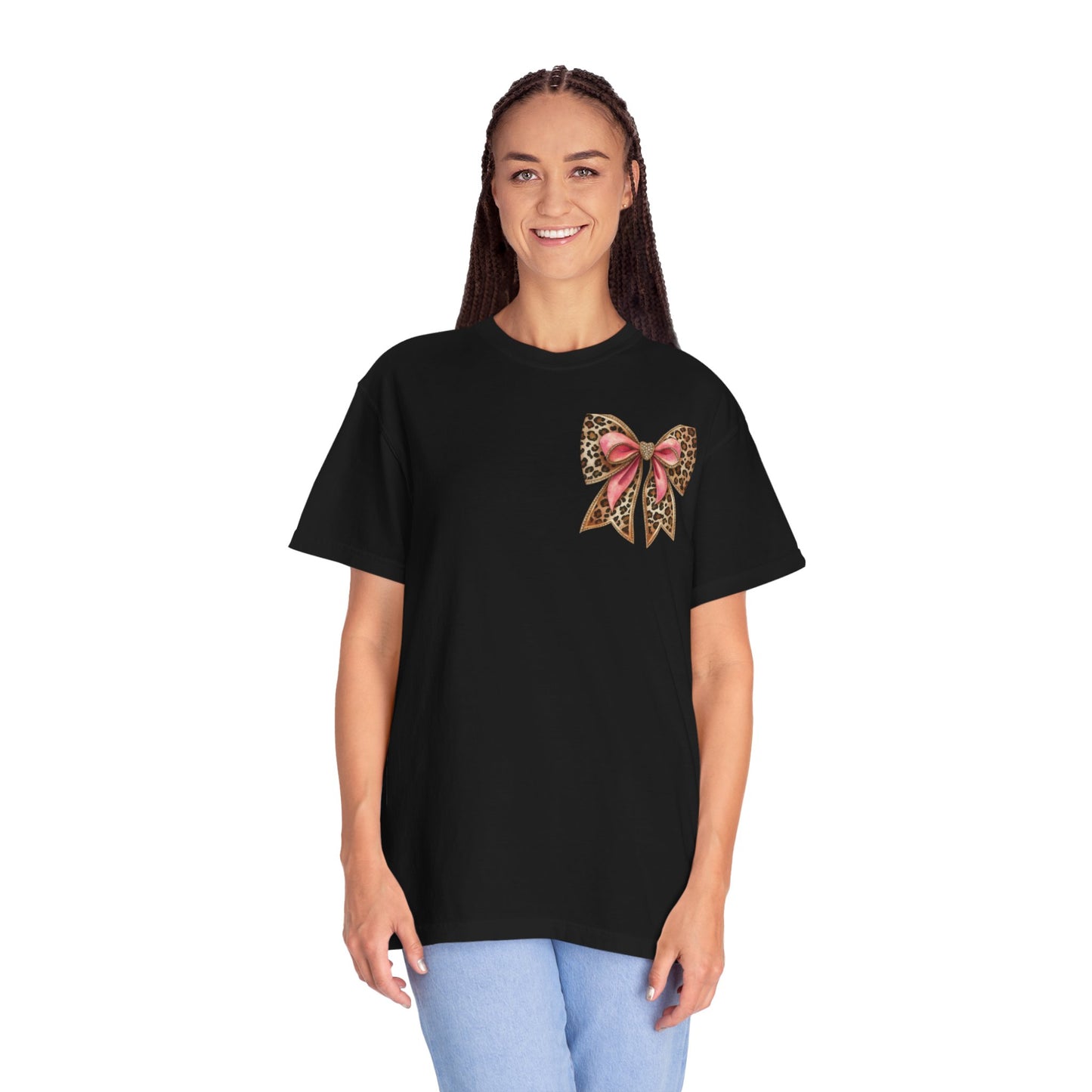 God Is Good All The Time Leopard Bow-Cross T-Shirt