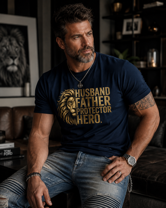 Husband • Father • Protector • Hero™ Men’s Faith Shirt – Olive Edition