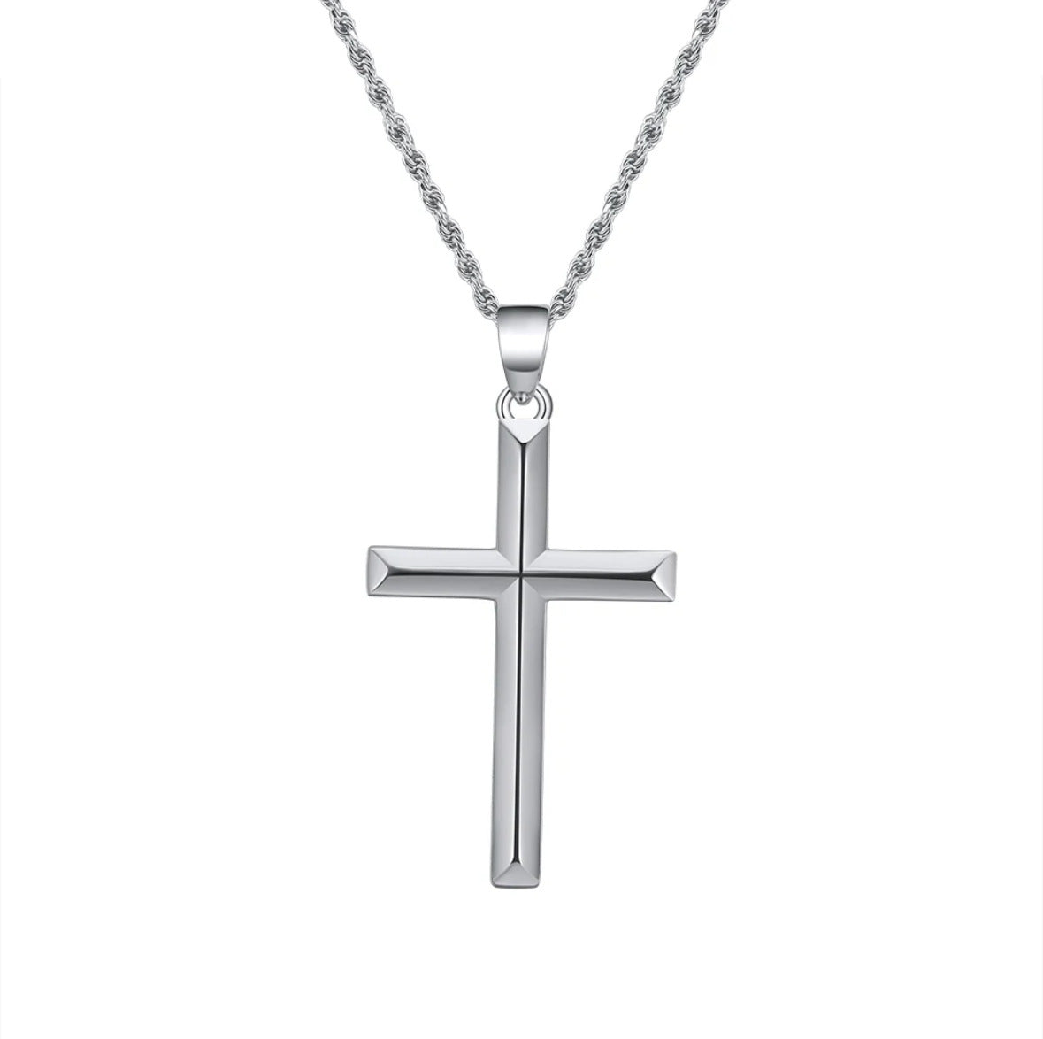 925 Sterling Silver Crystal Pendant Necklace- Elegant Minimalist Women's Jewelry