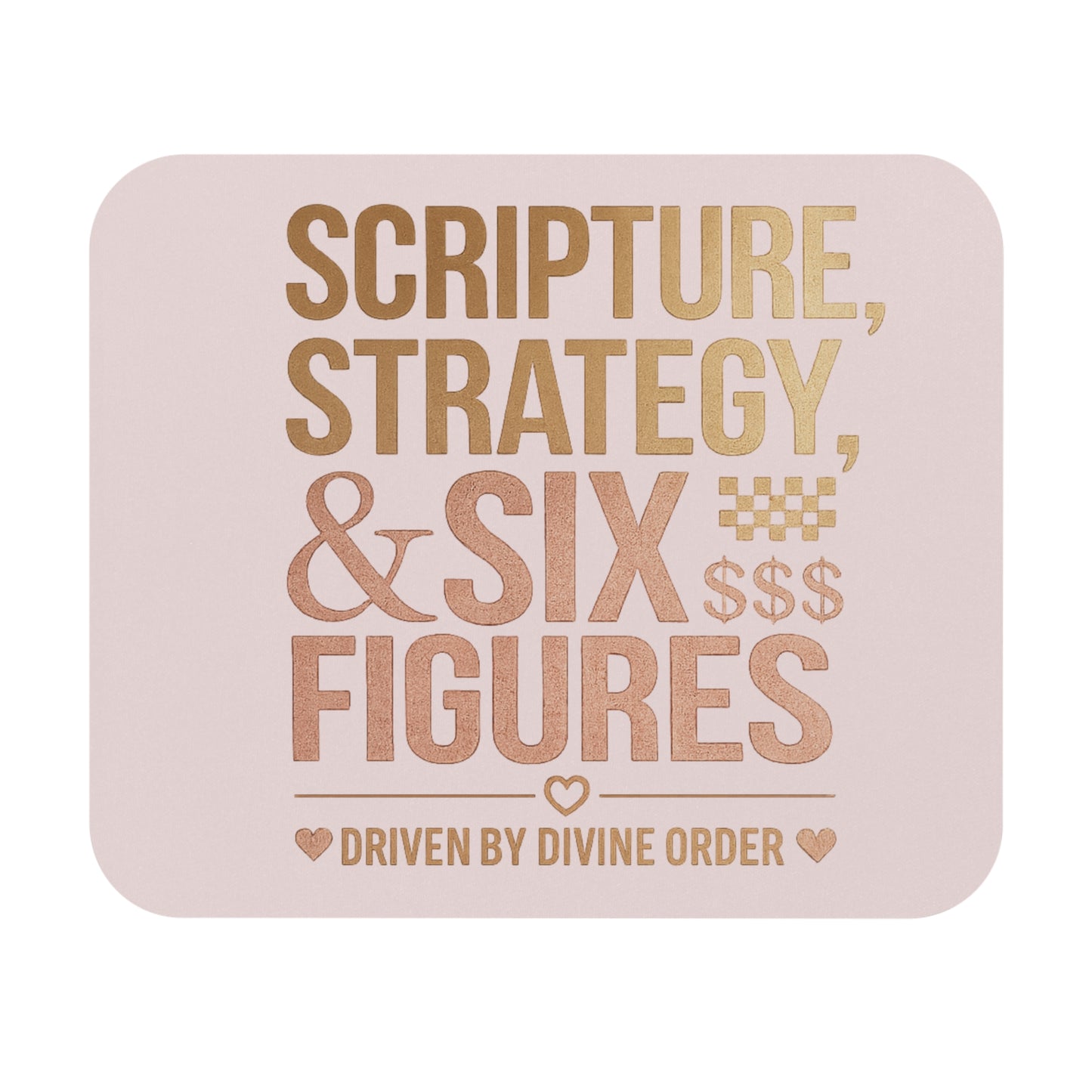 Scripture Strategy & Six Figures Mouse Pad- Faith Based Boss Woman Desk Accessory