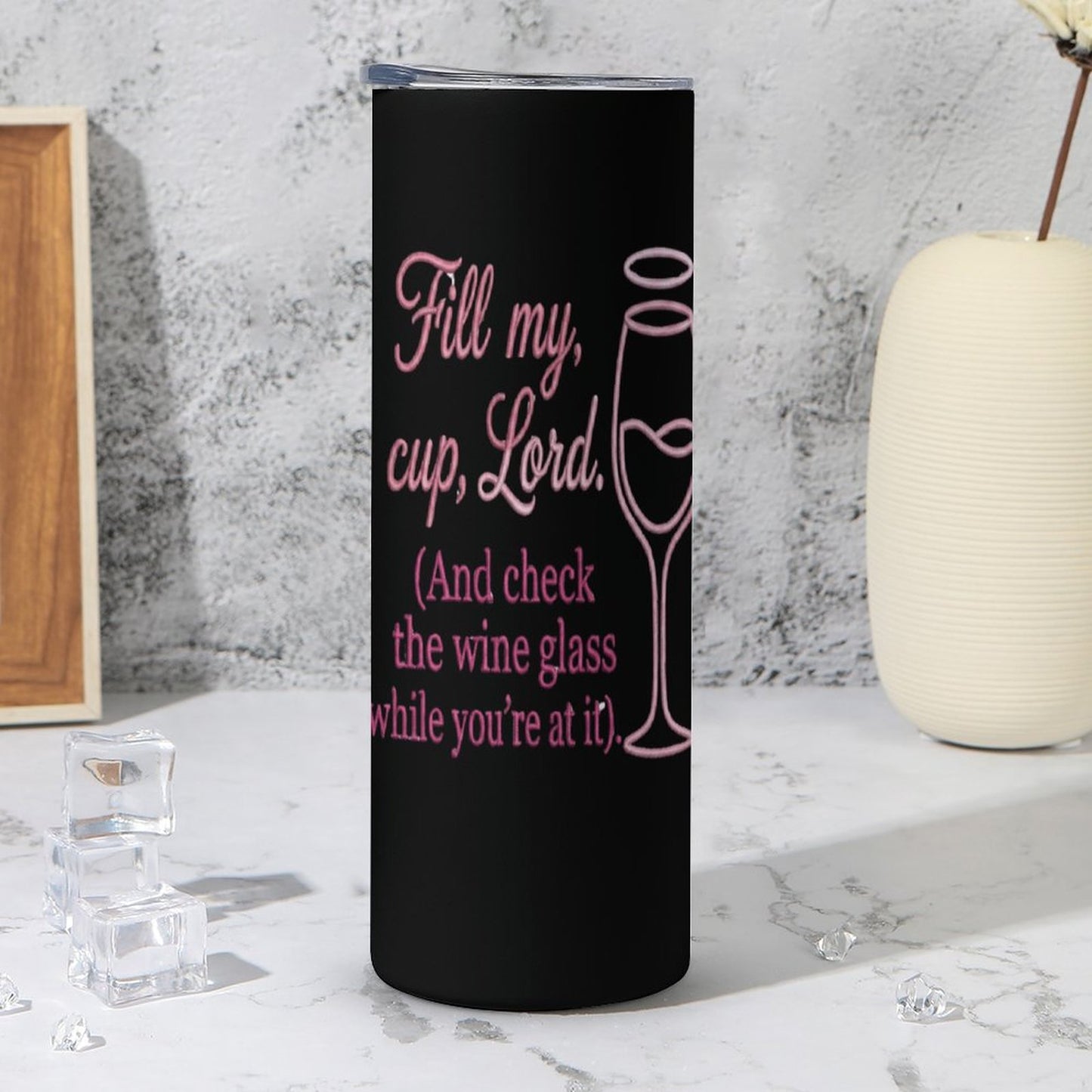 Fill My Cup Lord Funny Christian Mug-20oz Large Capacity Car Cup with Lid