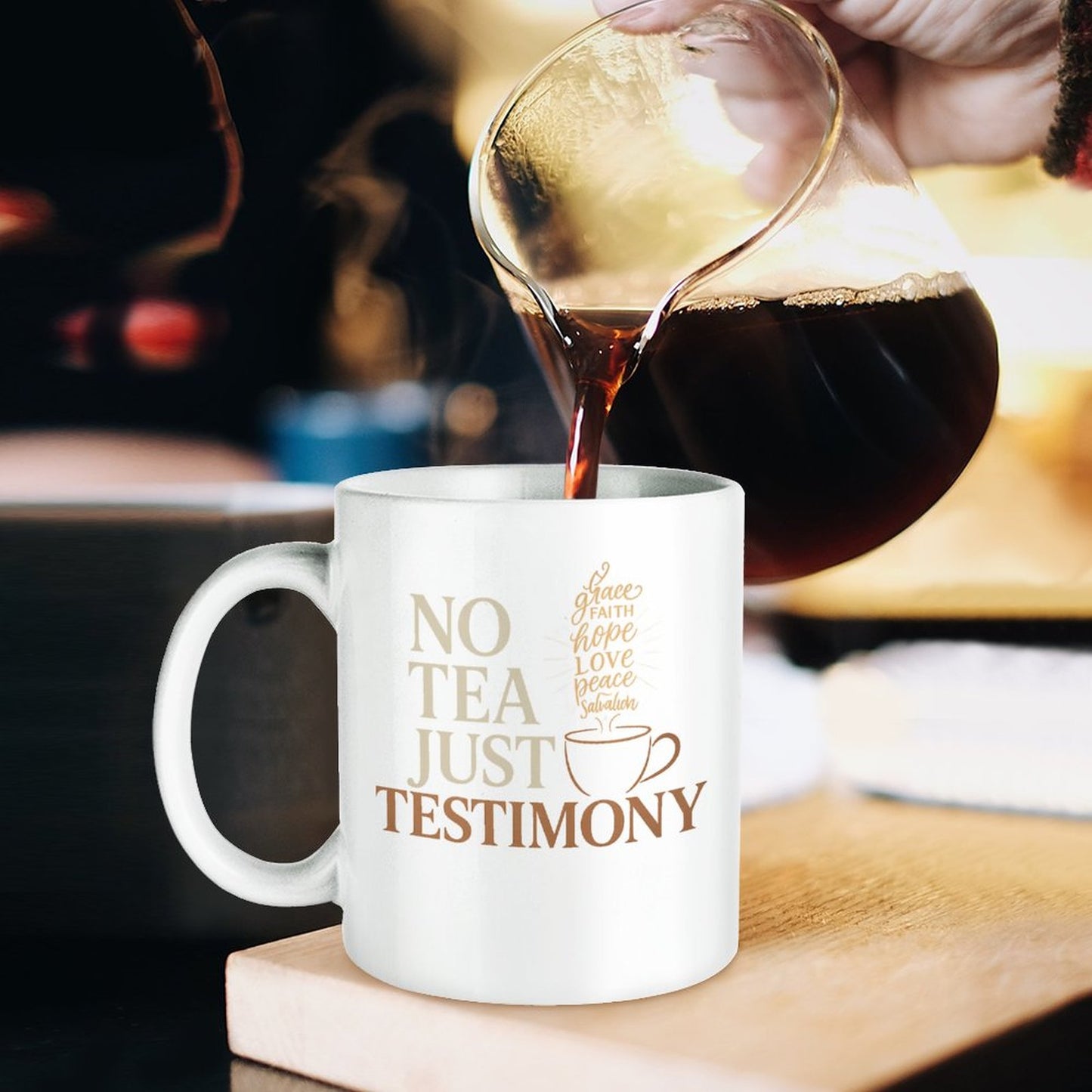 No Tea Just Testimony Coffee Cup-11oz