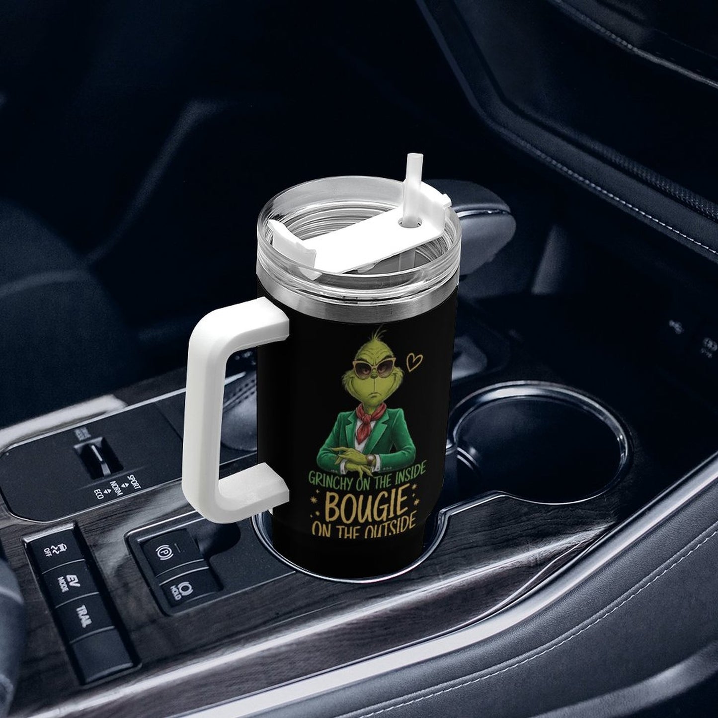 Grinchy On Inside Boujie on The Outside-40oz Large Capacity Car Cup
