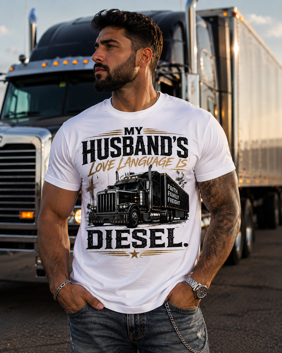 My Husband’s Love Language Is Diesel Graphic Tee