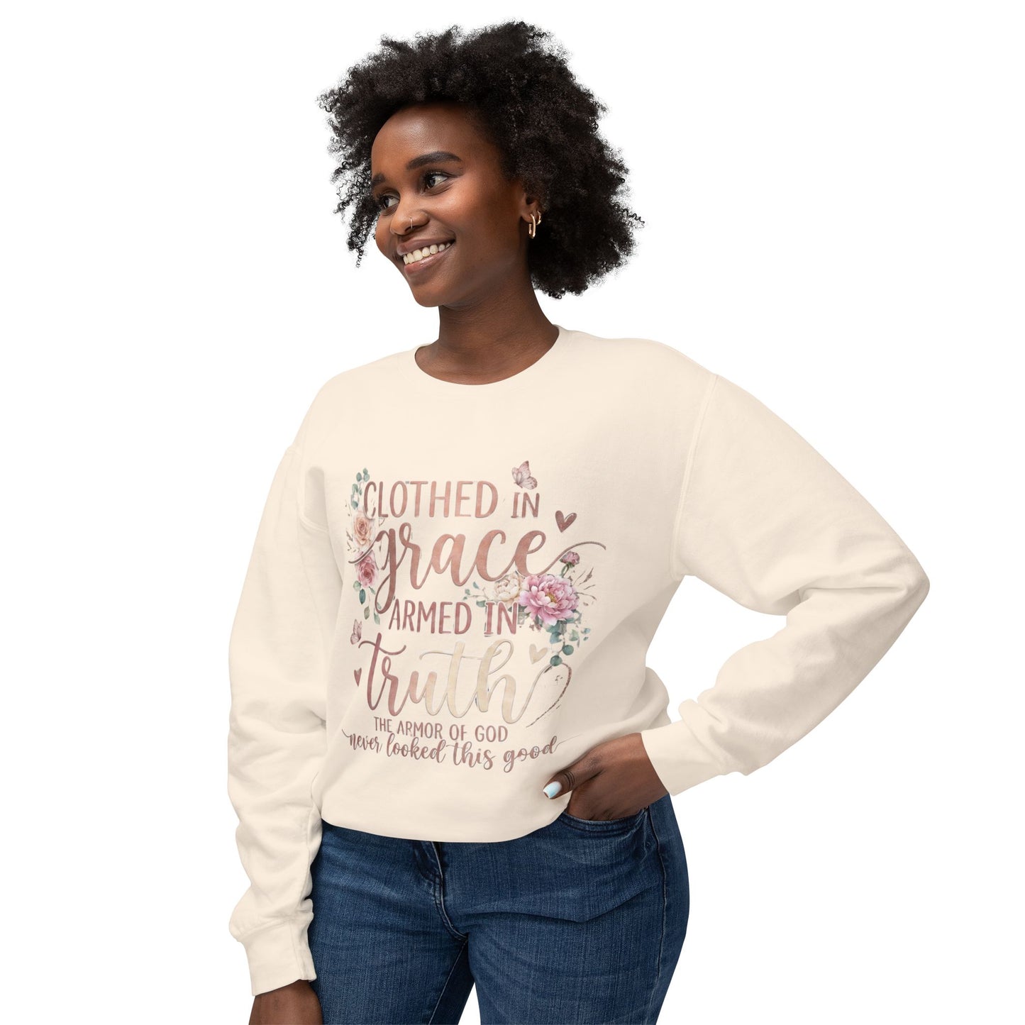 Clothed In Grace Armed In Truth- Crewneck Sweatshirt