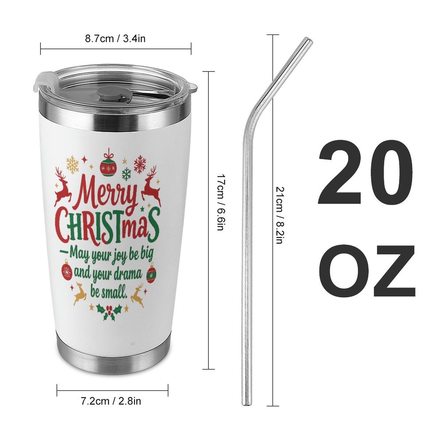 Merry Christmas Christan Faith - Tumbler 20oz