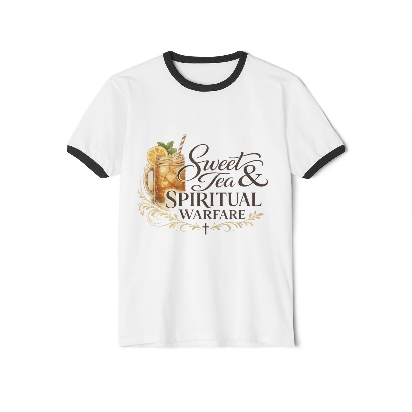 Sweet Tea & Spiritual Warfare Boutique Ringer Tee