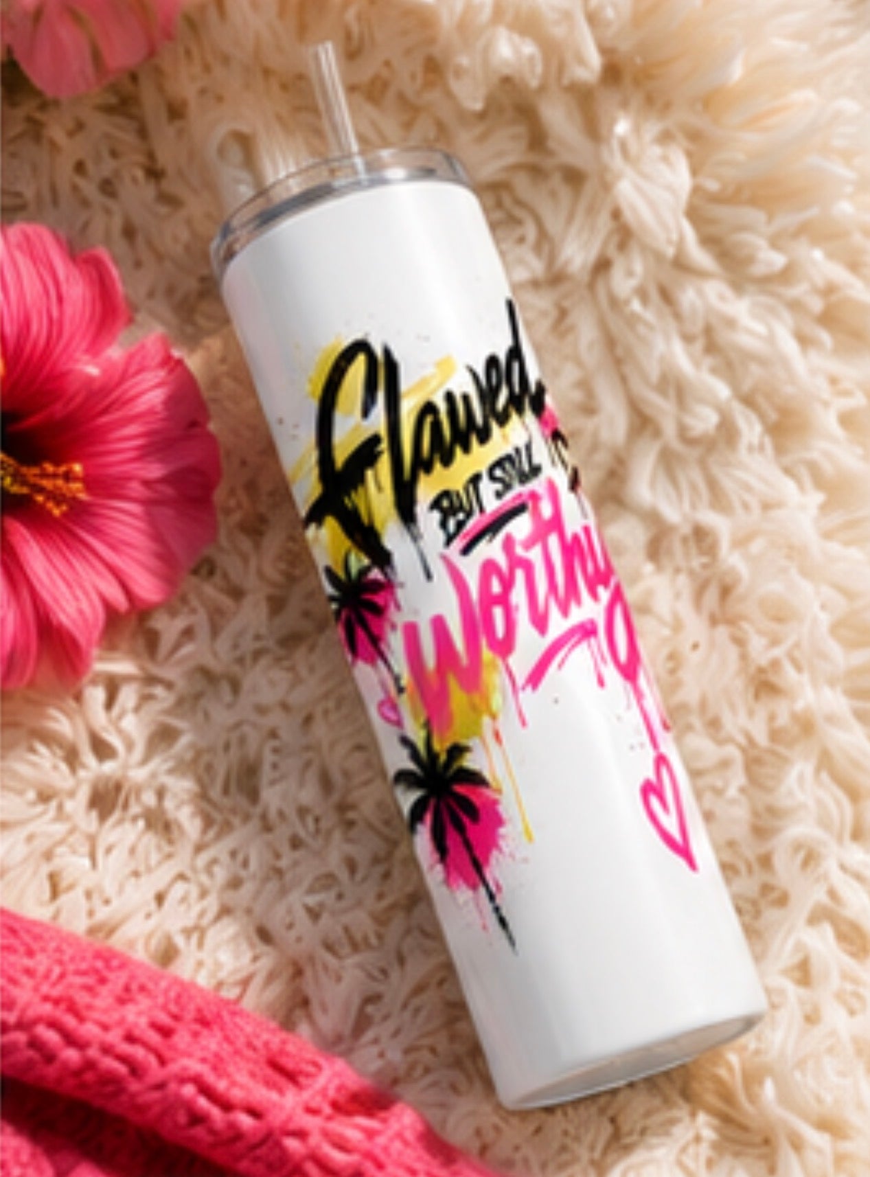 Flawed But Still Worthy™ 20oz Skinny Tumbler