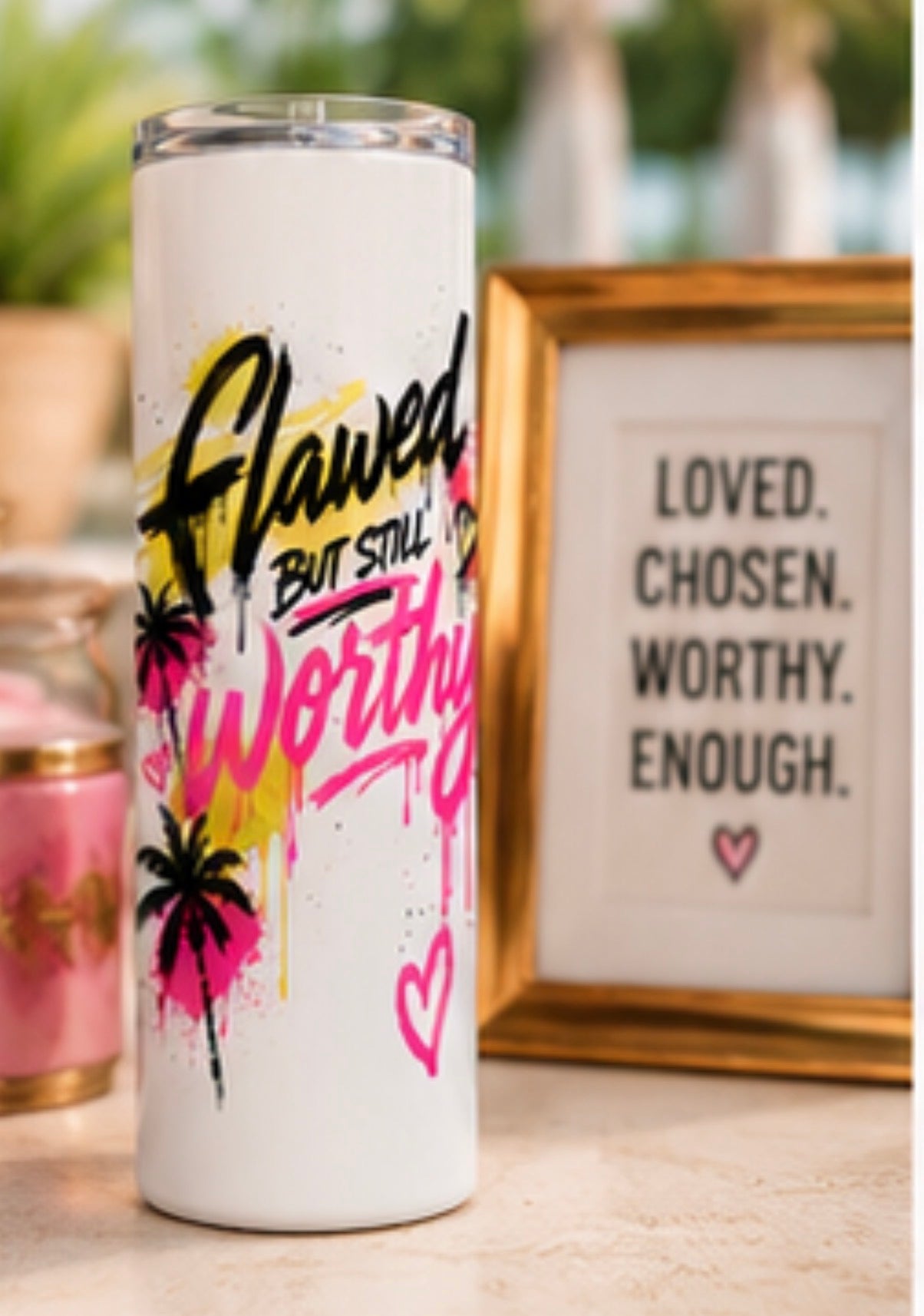 Flawed But Still Worthy™ 20oz Skinny Tumbler
