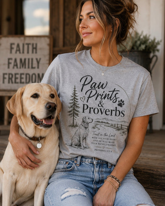 Walking by Faith & Walking My Dog Tee – Country Girl Christian Dog Mom Shirt