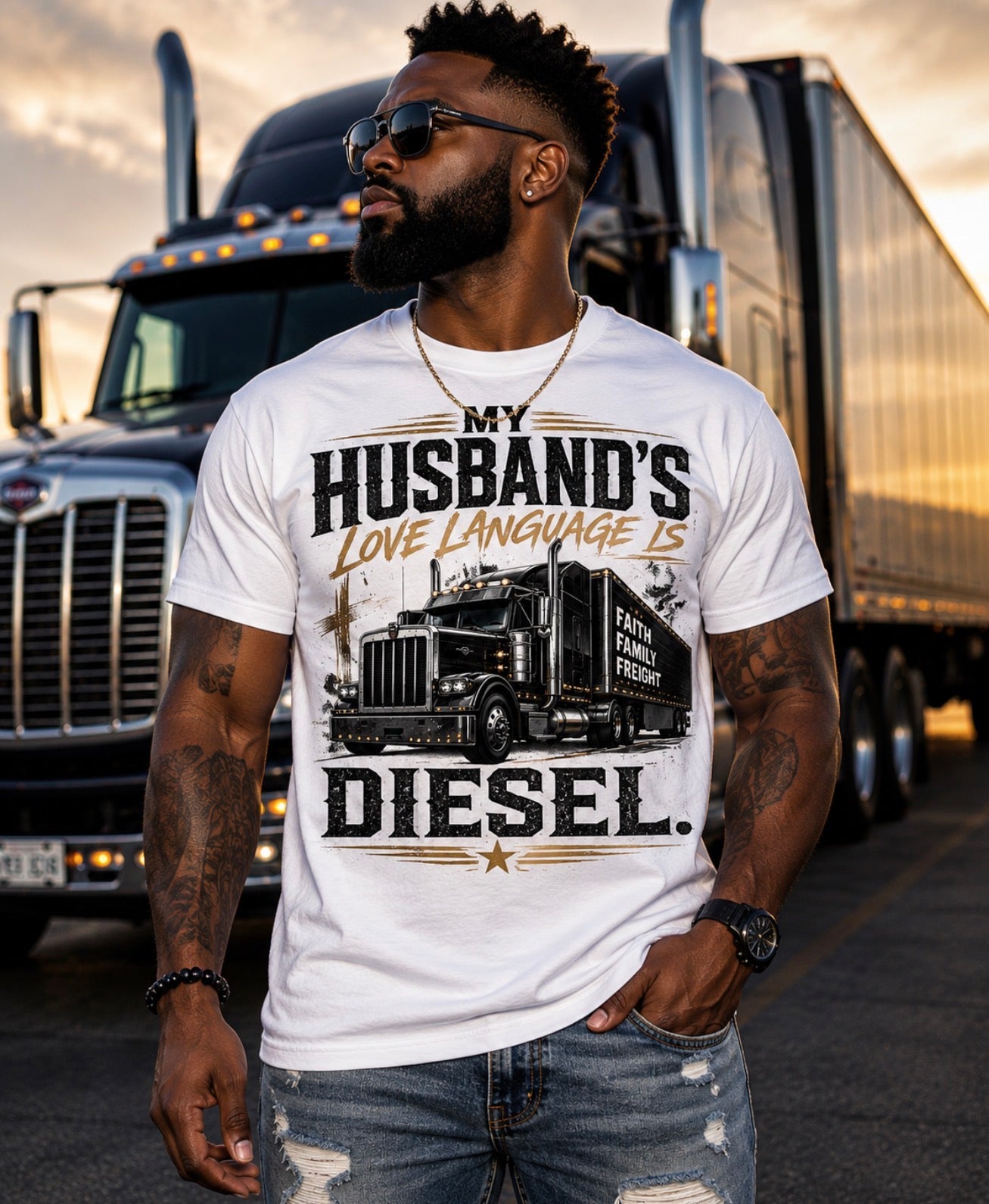 My Husband’s Love Language Is Diesel Graphic Tee