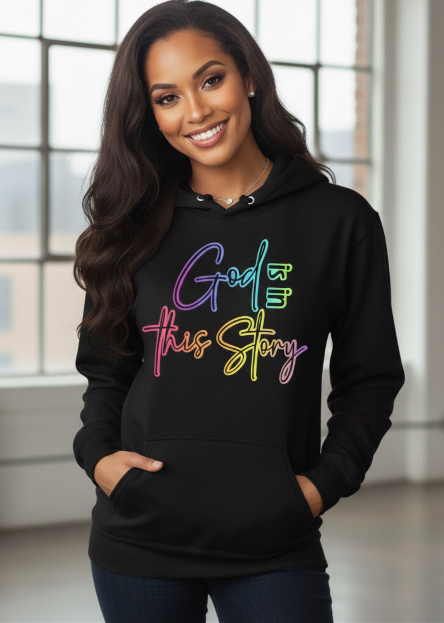 God Wrote This Story Hoodie- Healing Era Collection/Christian Faith Apparel.