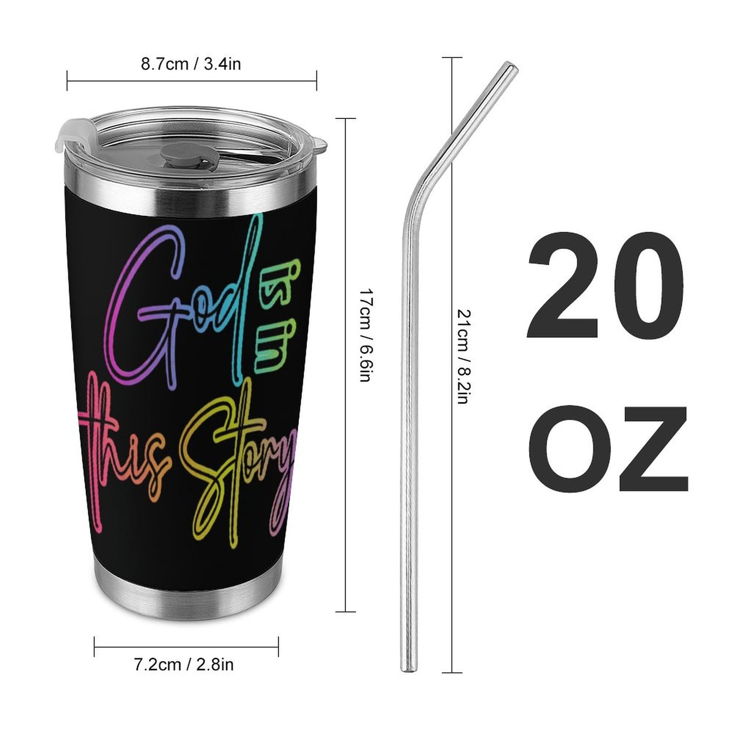 God Wrote This Story-Chrisitan Tumbler 20oz Black