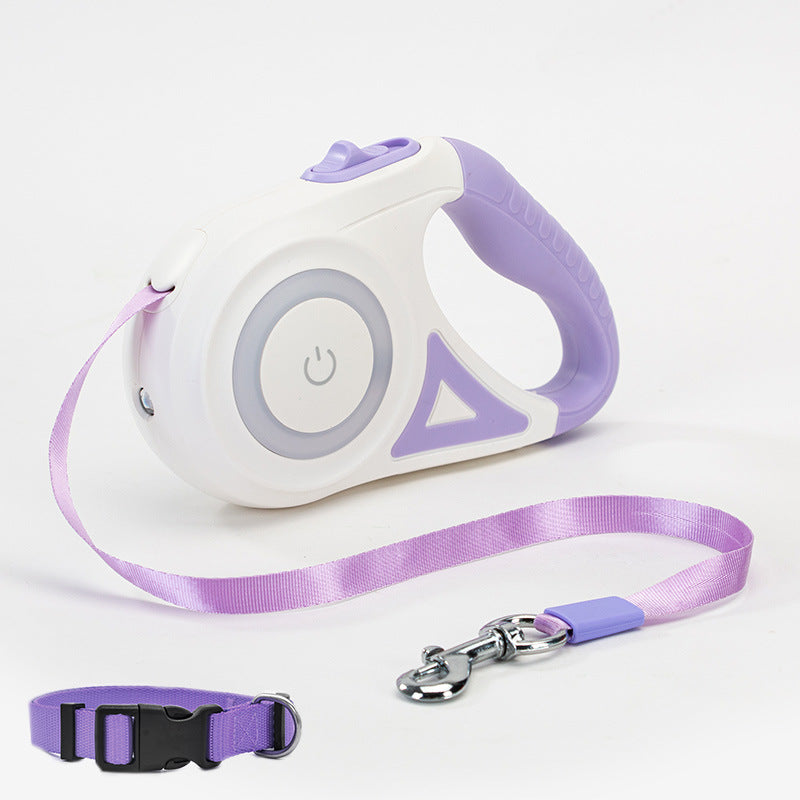 Dog Leash Retractable Leash And Dog Collar Spotlight Automatic Small Medium Dogs Pet Product