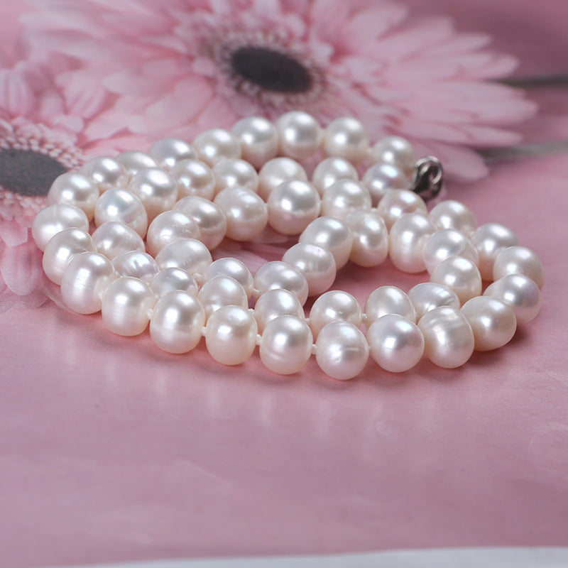 Elegant Freshwater Pearl & Sterling Silver Set 925