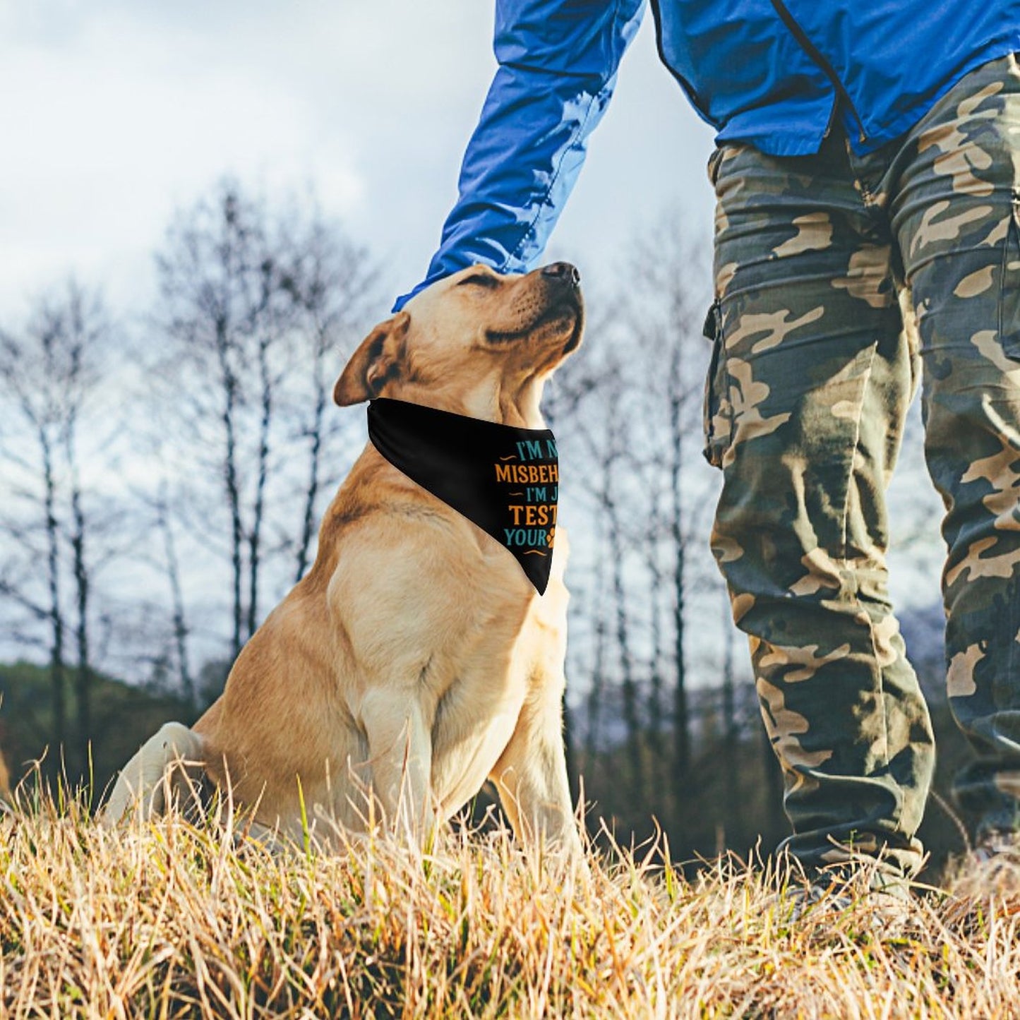I'm Not Misbehaving, I'm Just Testing Your Faith  Dog Bandana