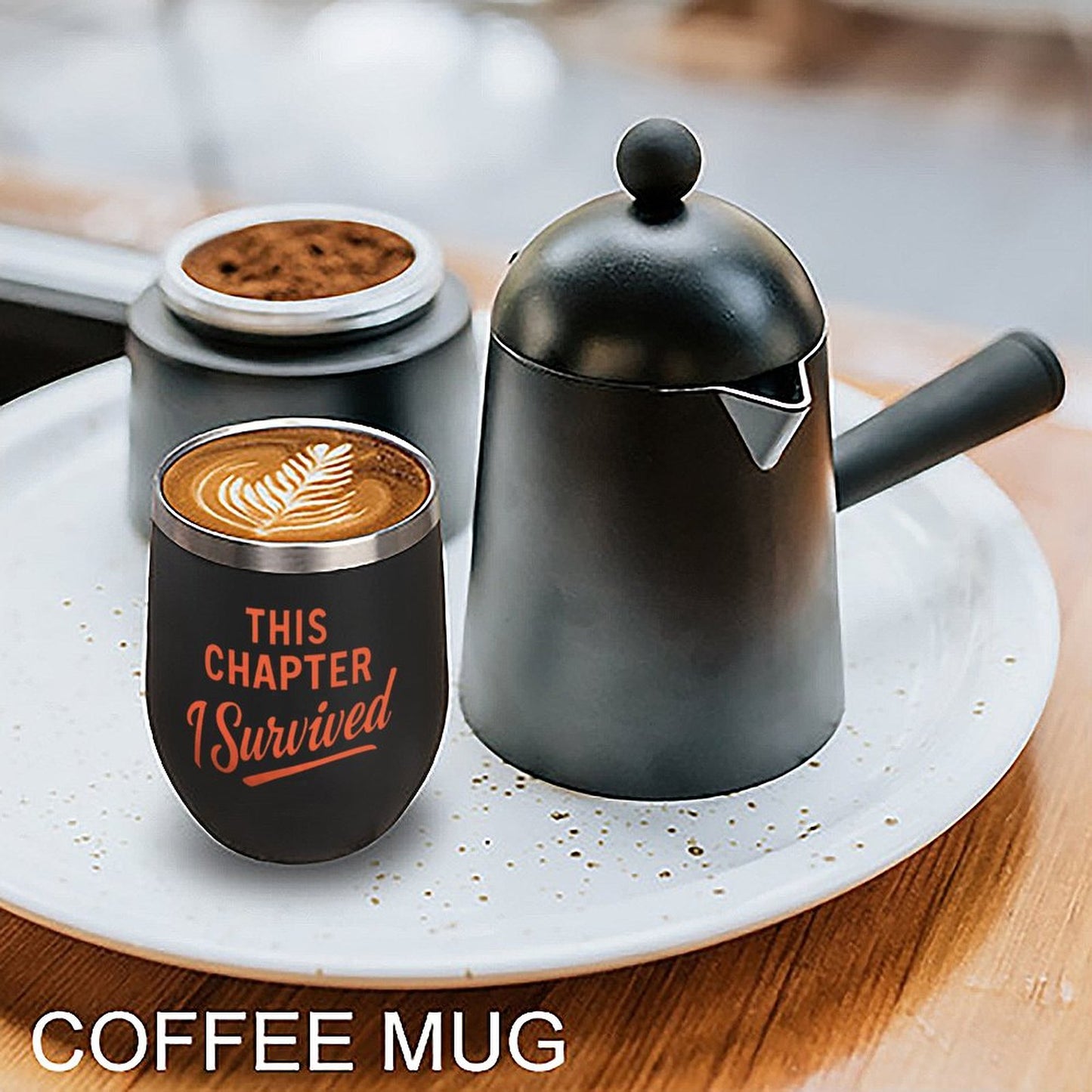 This Chapter I Survived Wine Tumbler with Lid 12oz