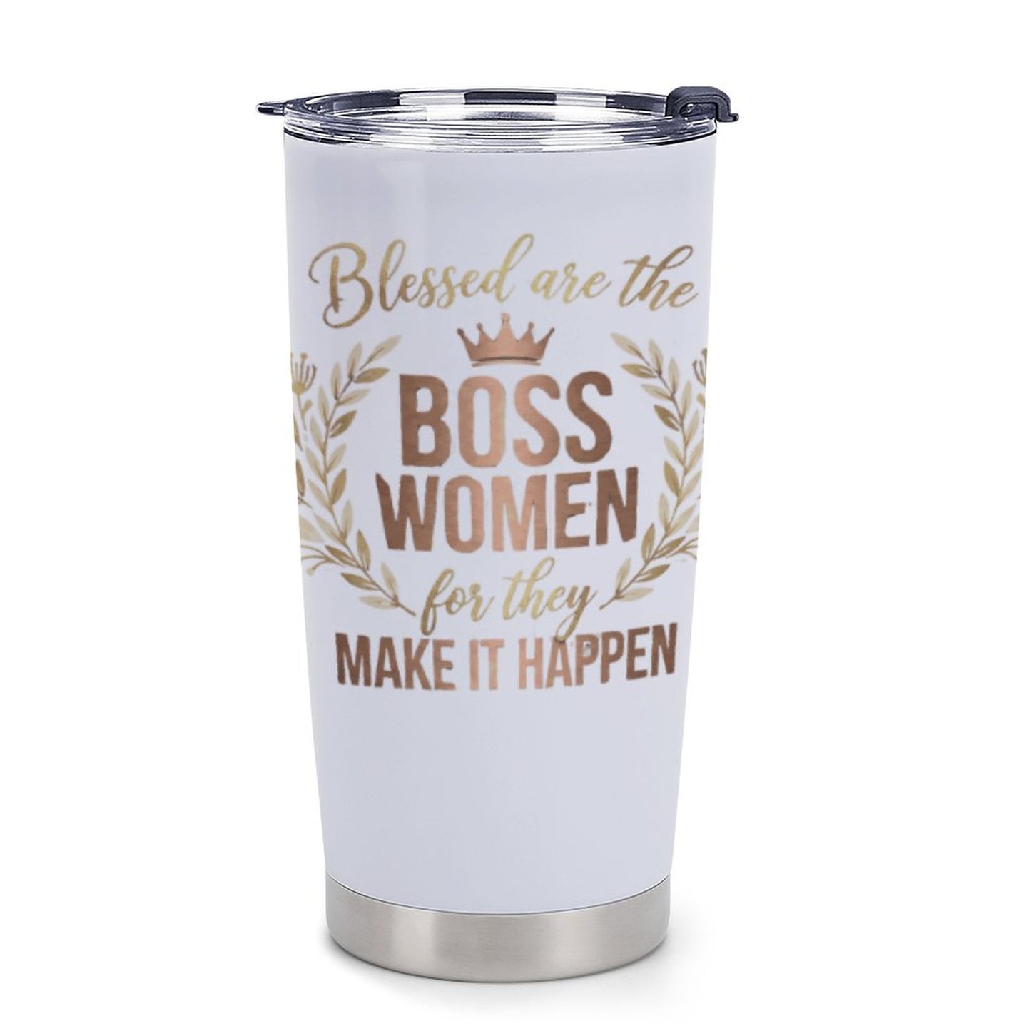 Blessed are the Boss Women-Car Travel Coffee Mug with Lid