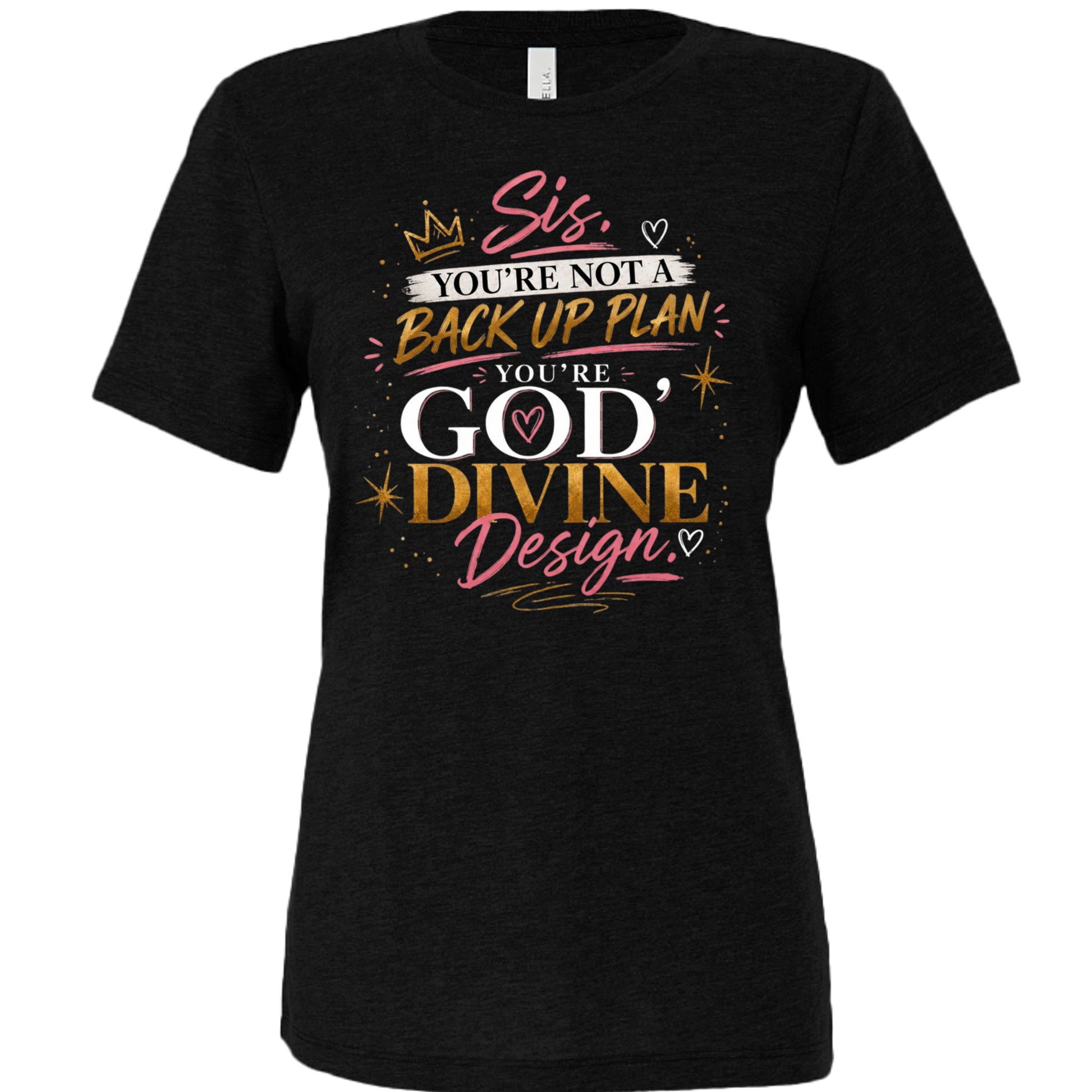 SOLID BLK TRIBLEND - 6413 - FRONT